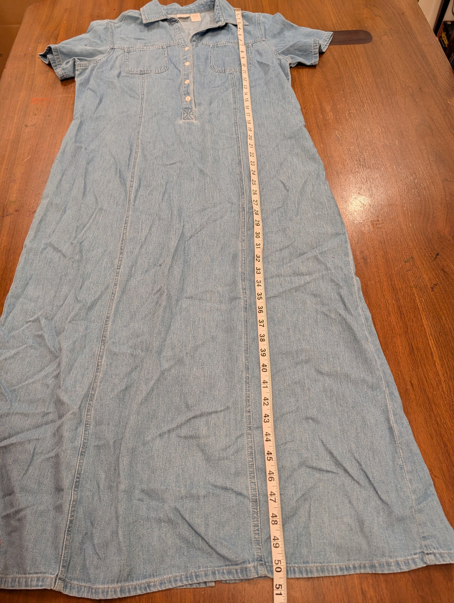 Vintage Cherokee Denim Maxi Shirt Dress - L