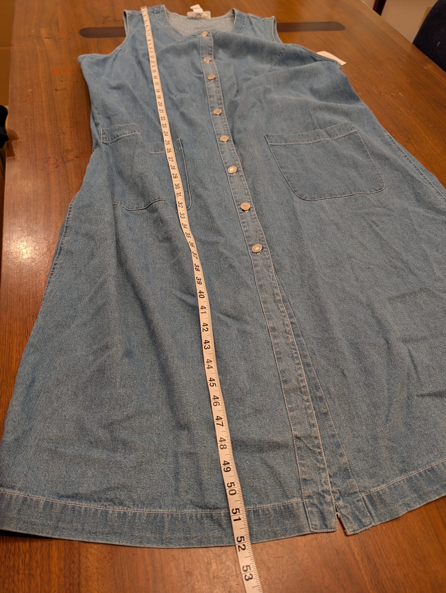 NWT Cotton Chambray Denim Dress - 3X