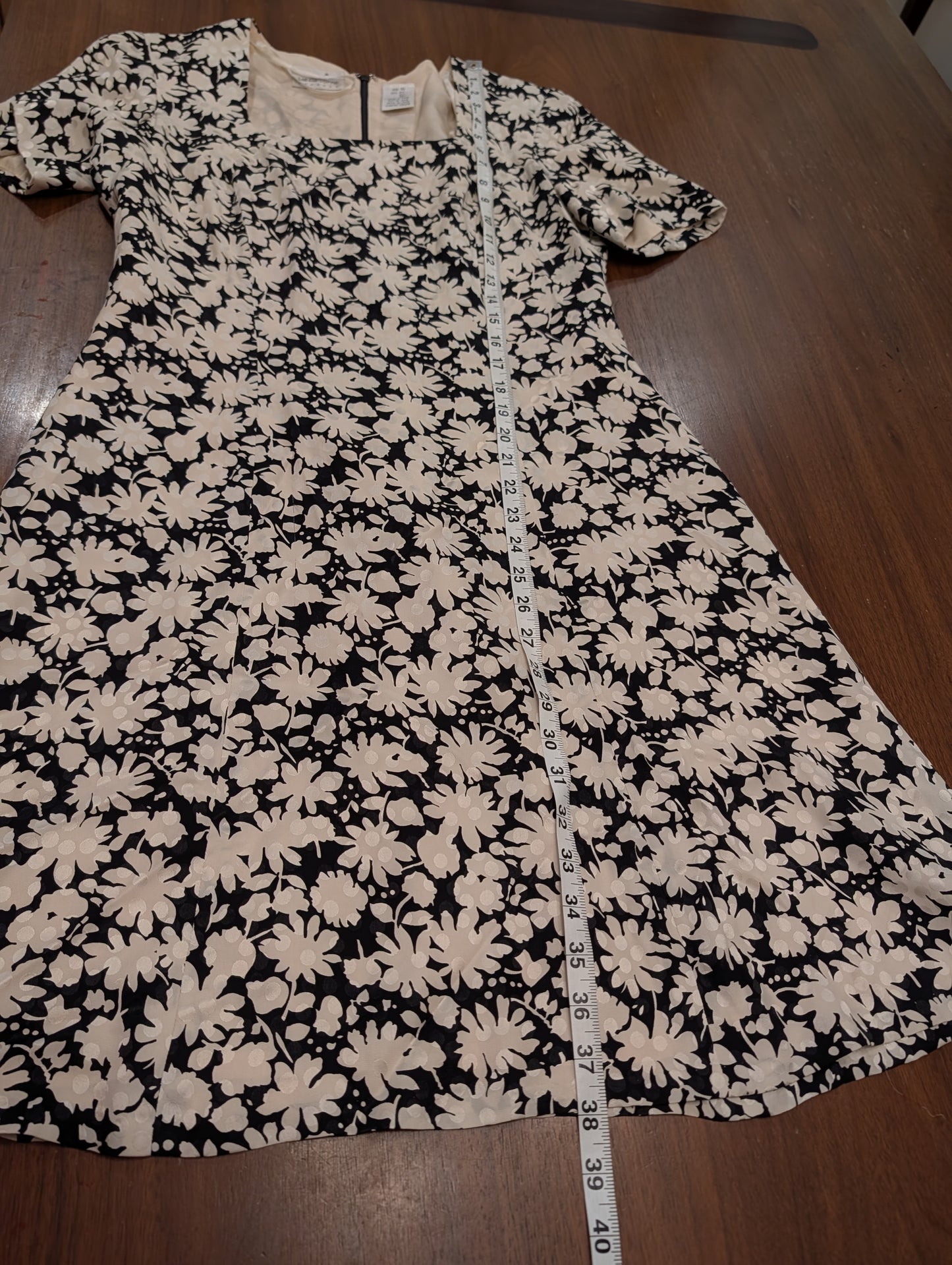Vintage Silk Floral Dress - 10/M
