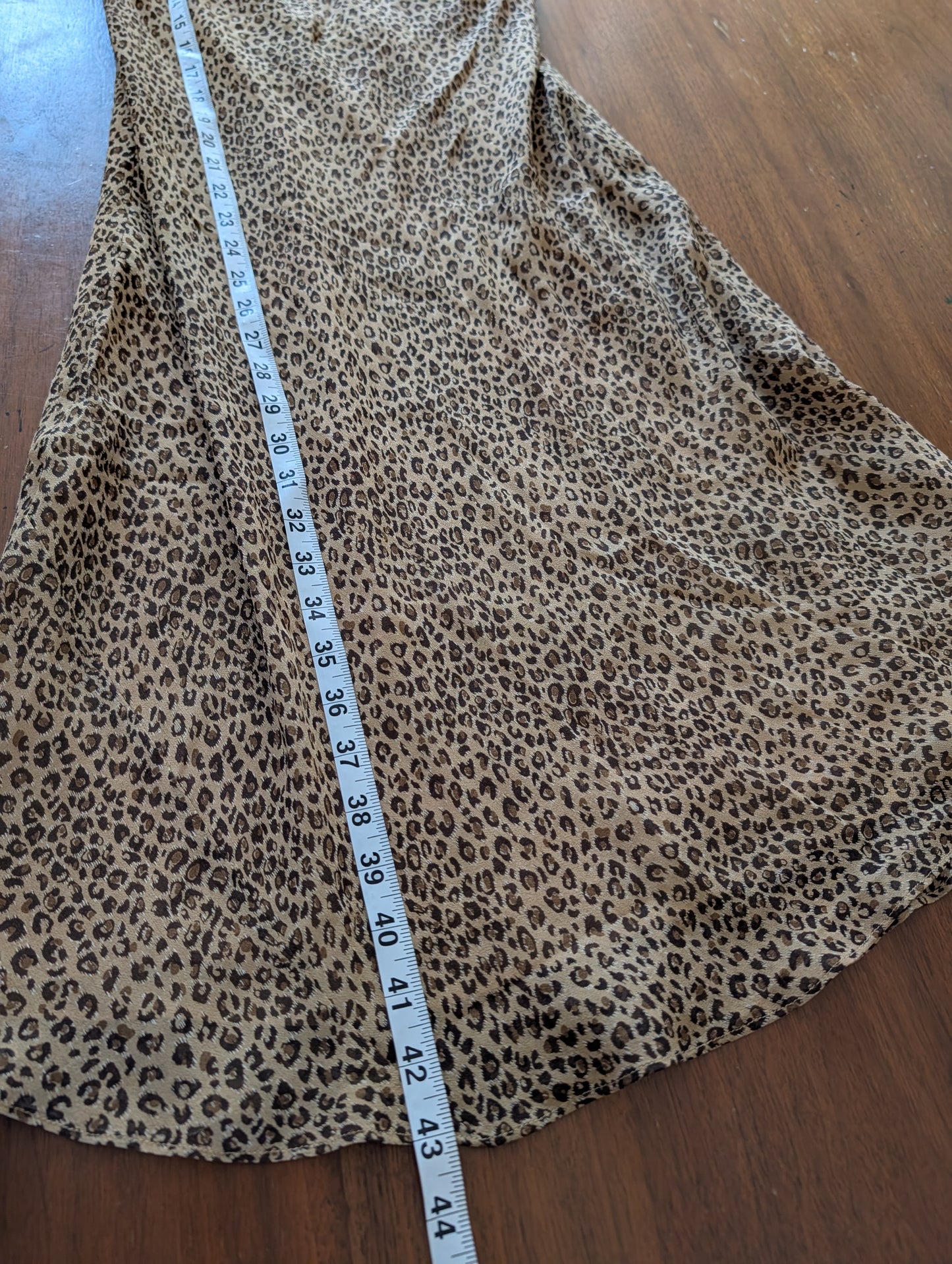 Vintage Ann Taylor Silk Leopard Cowl Neck Dress- 6/S
