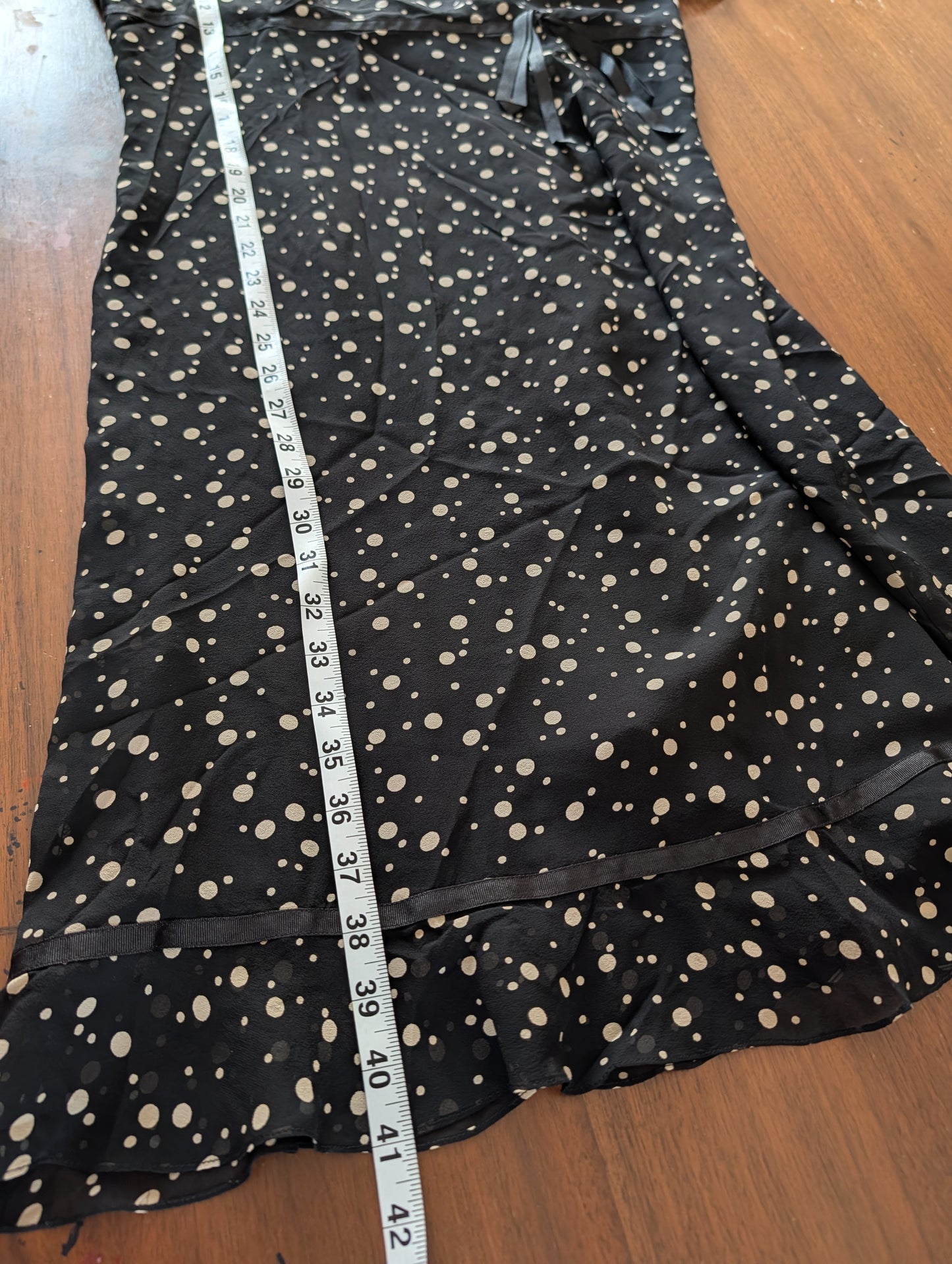 Vintage Silk Polkadot Bow Dress - 10