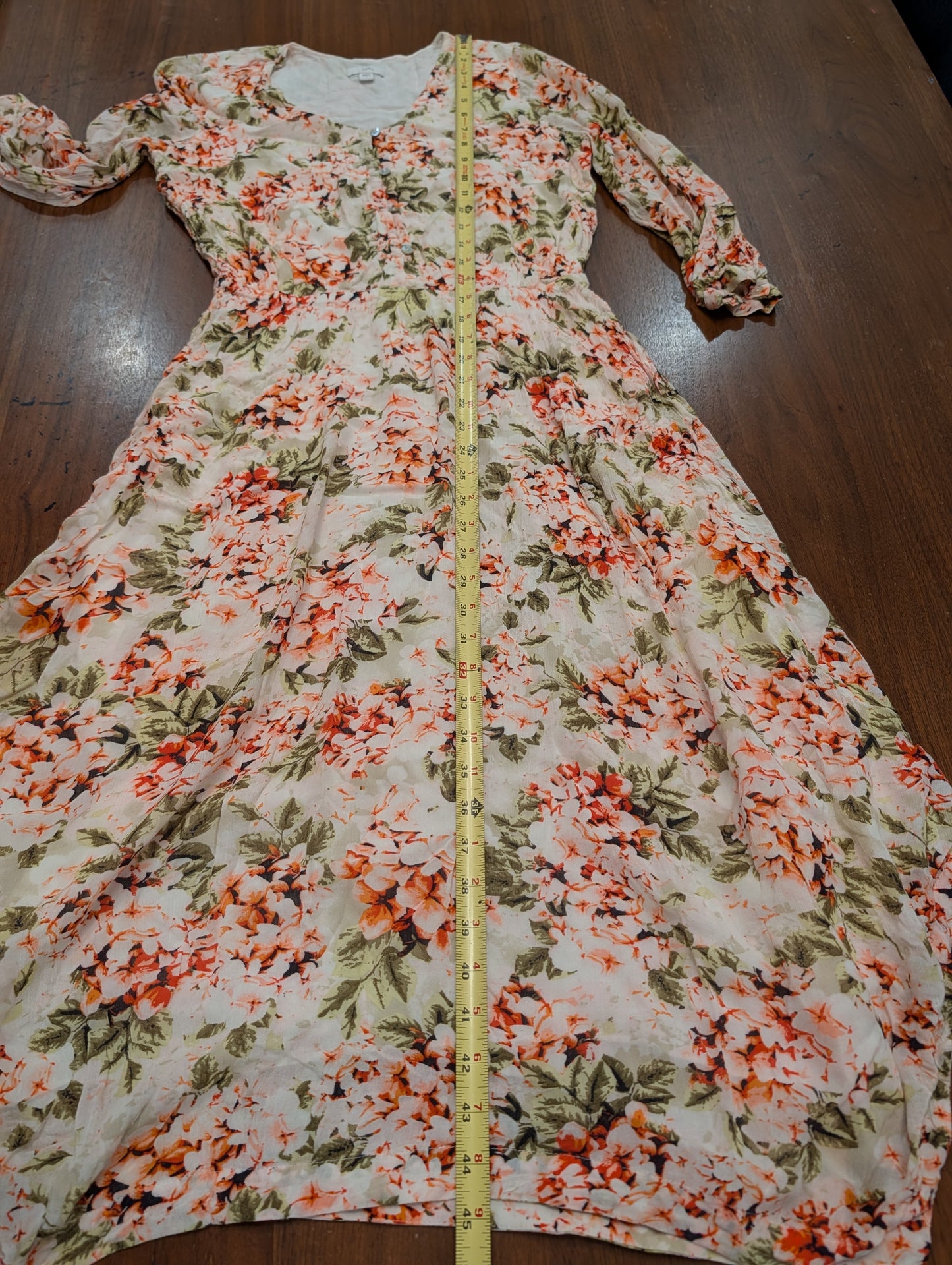 J.Jill Floral Button Front Midi Dress – S