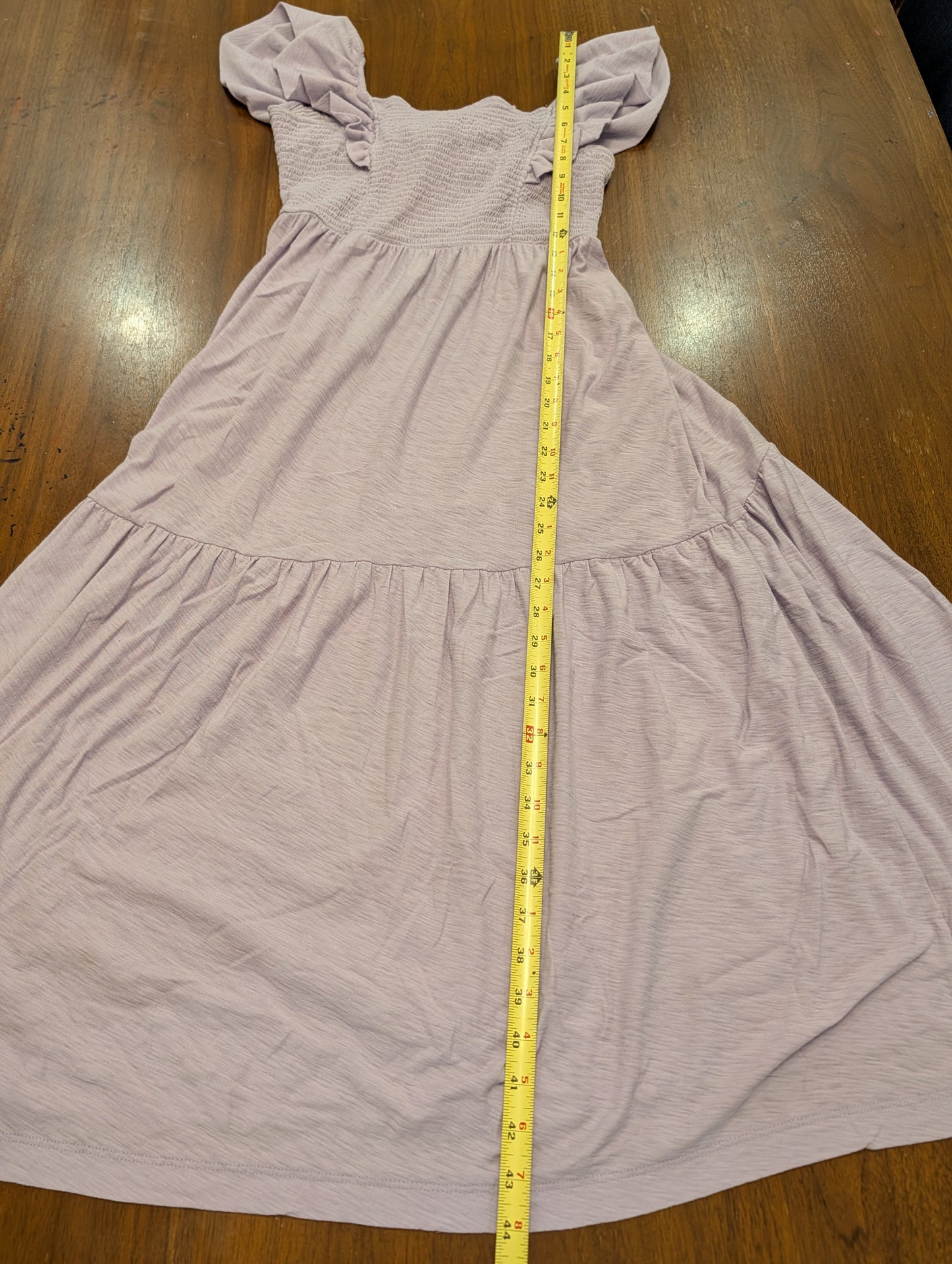 Nation LTD Lavender Pima Cotton Ruffle Tiered Midi Dress - M