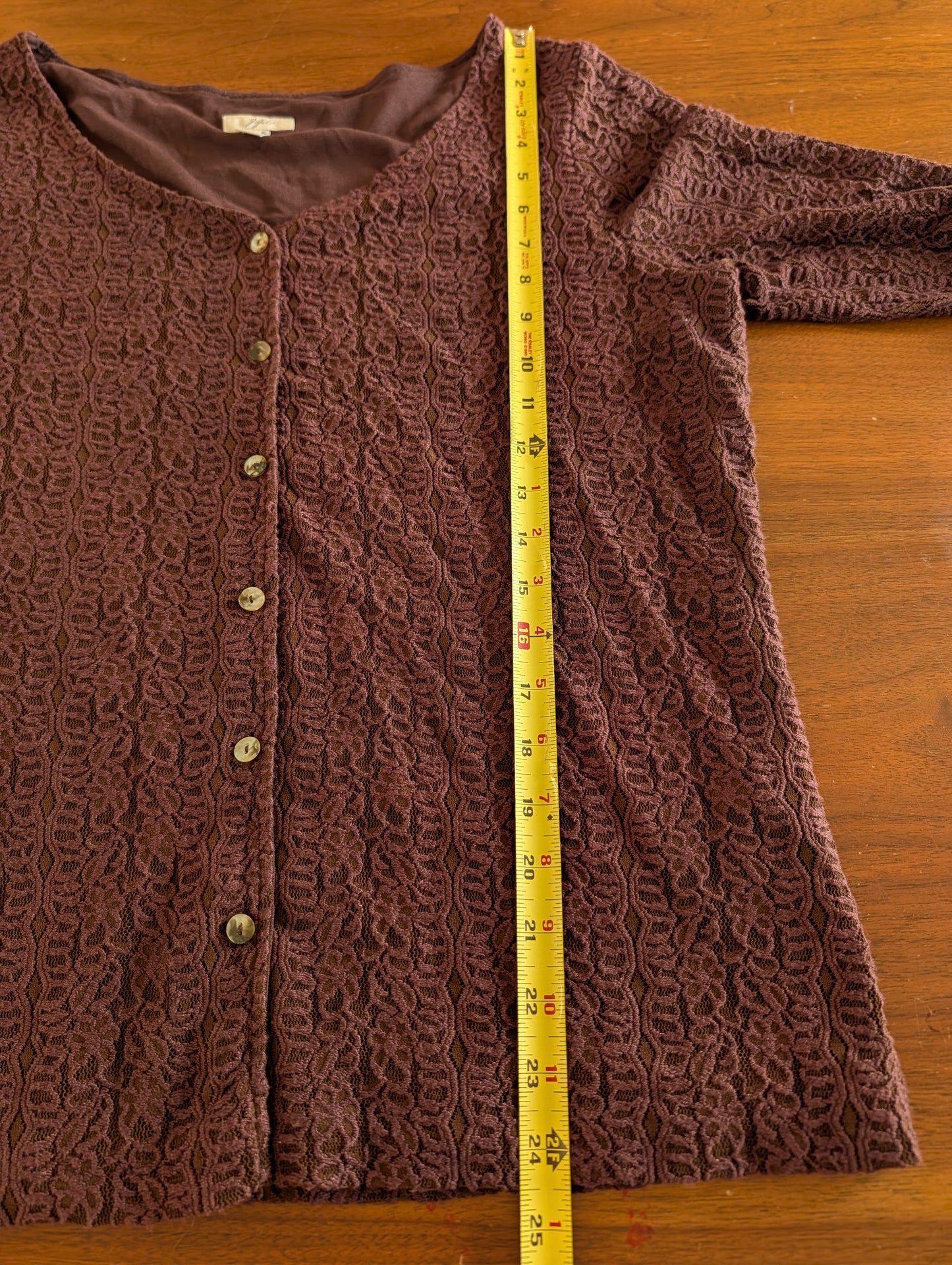 Vintage J.Jill Floral Lace Cardigan - L