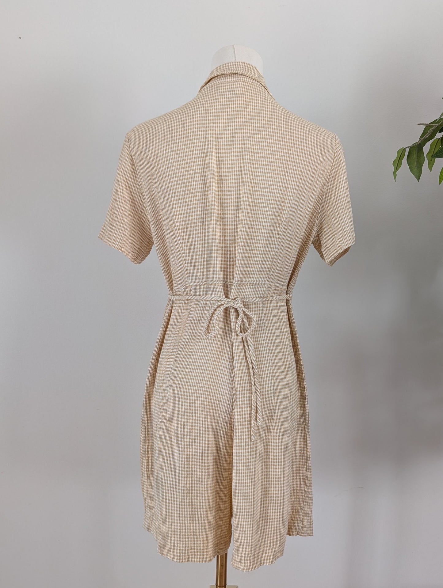 Vintage Gingham Plaid Romper - M