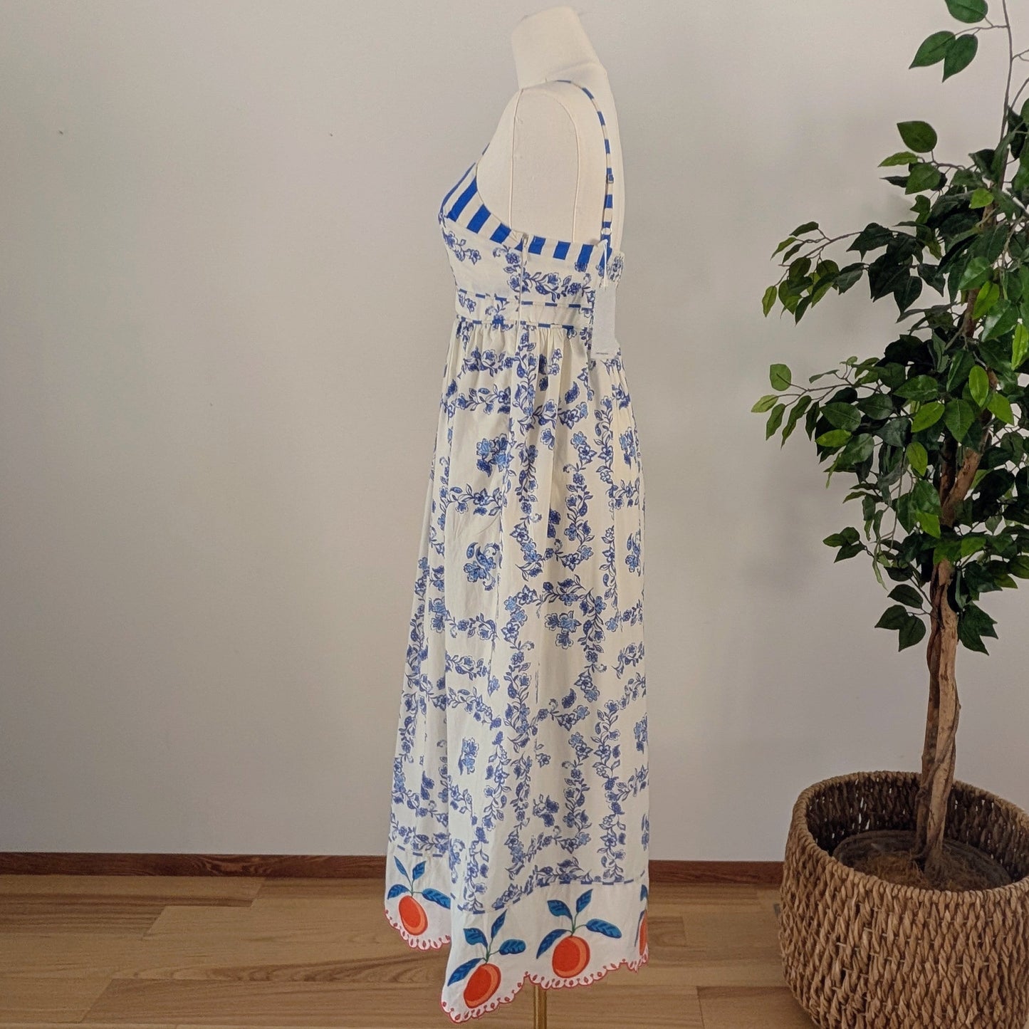 Rails Cotton Contemporary Floral Maxi Dress - XS