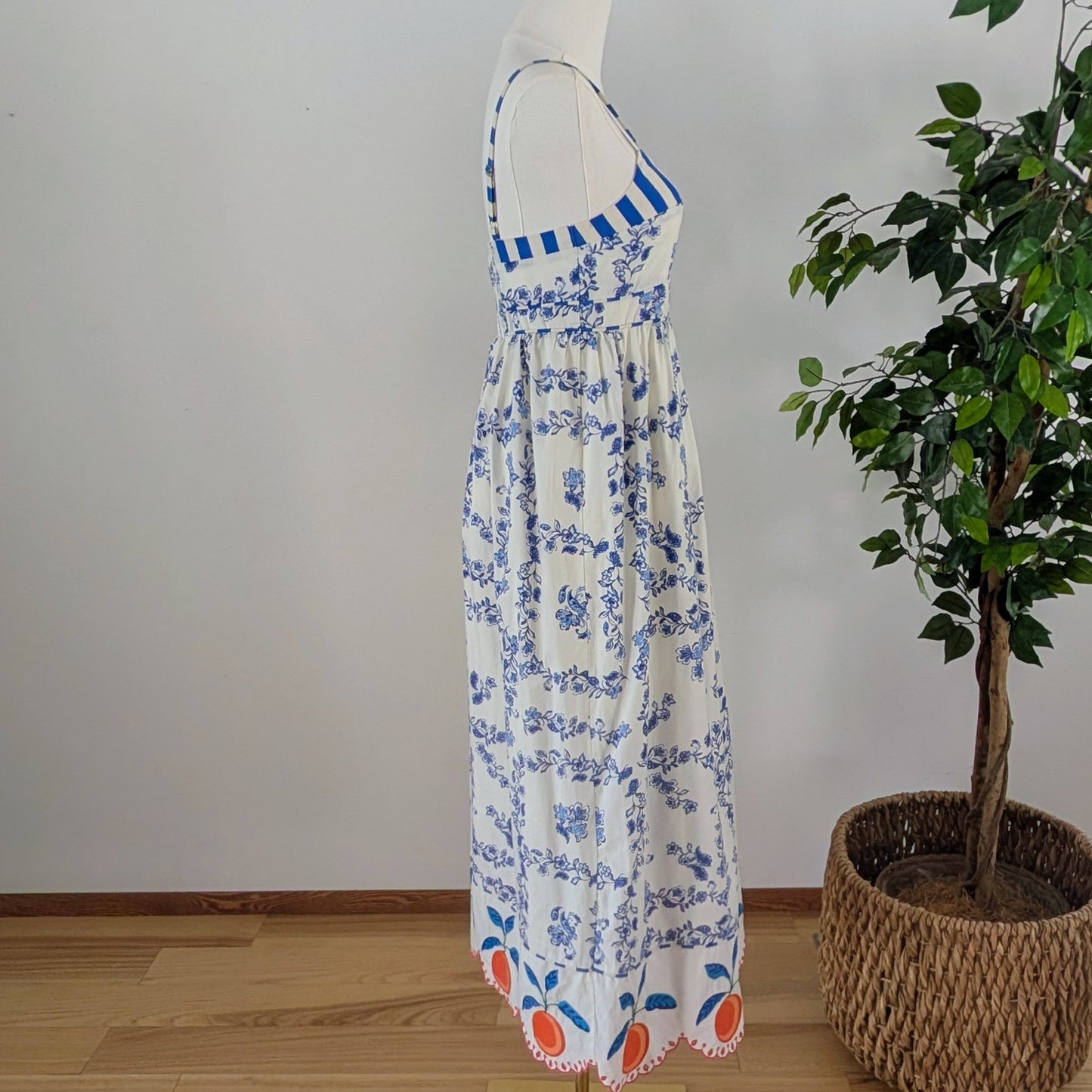 Rails Cotton Contemporary Floral Maxi Dress - XS
