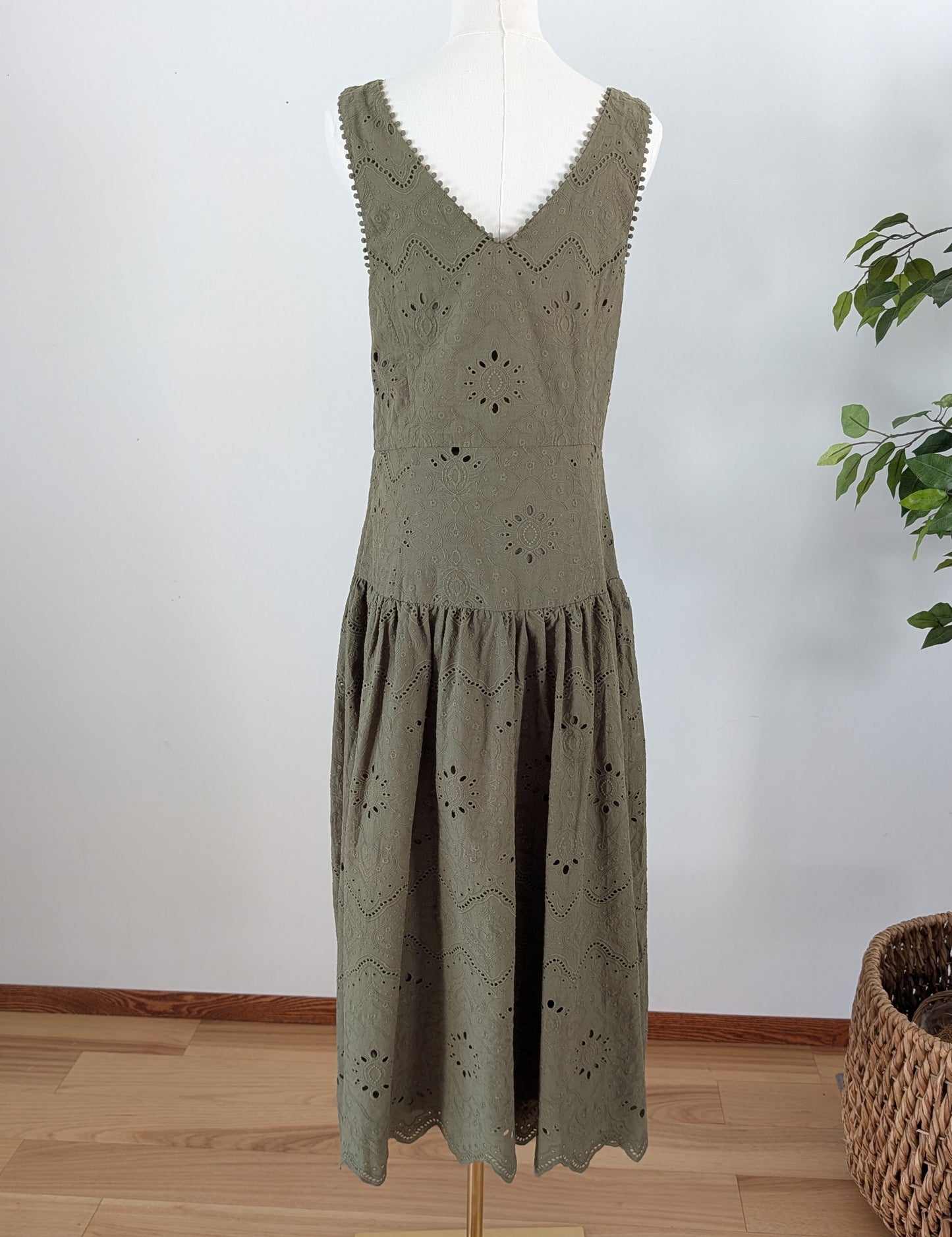 House of Harlow Cotton Eyelet Maxi Dress - 8