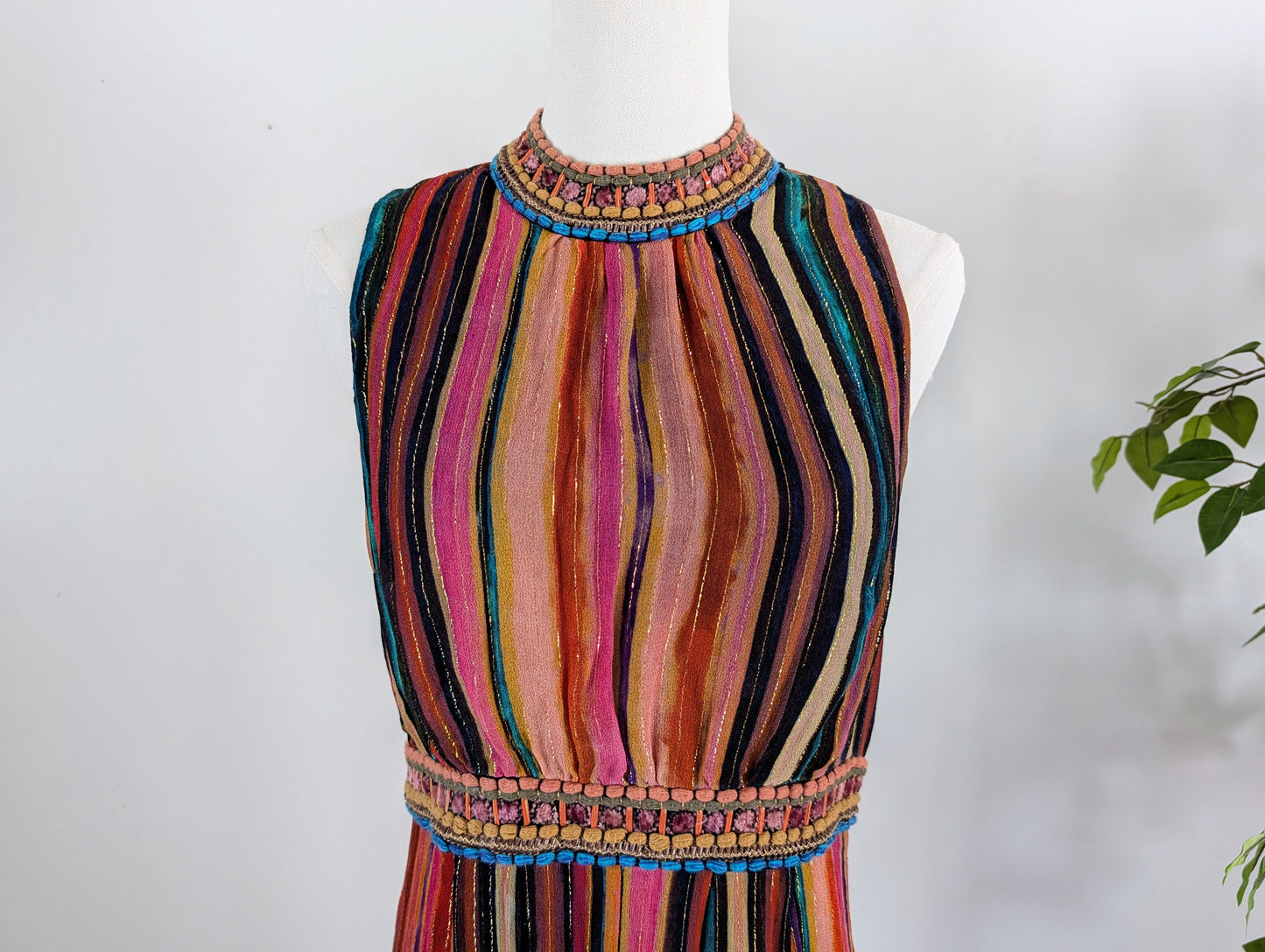 Anthropologie Striped Maxi Dress - M