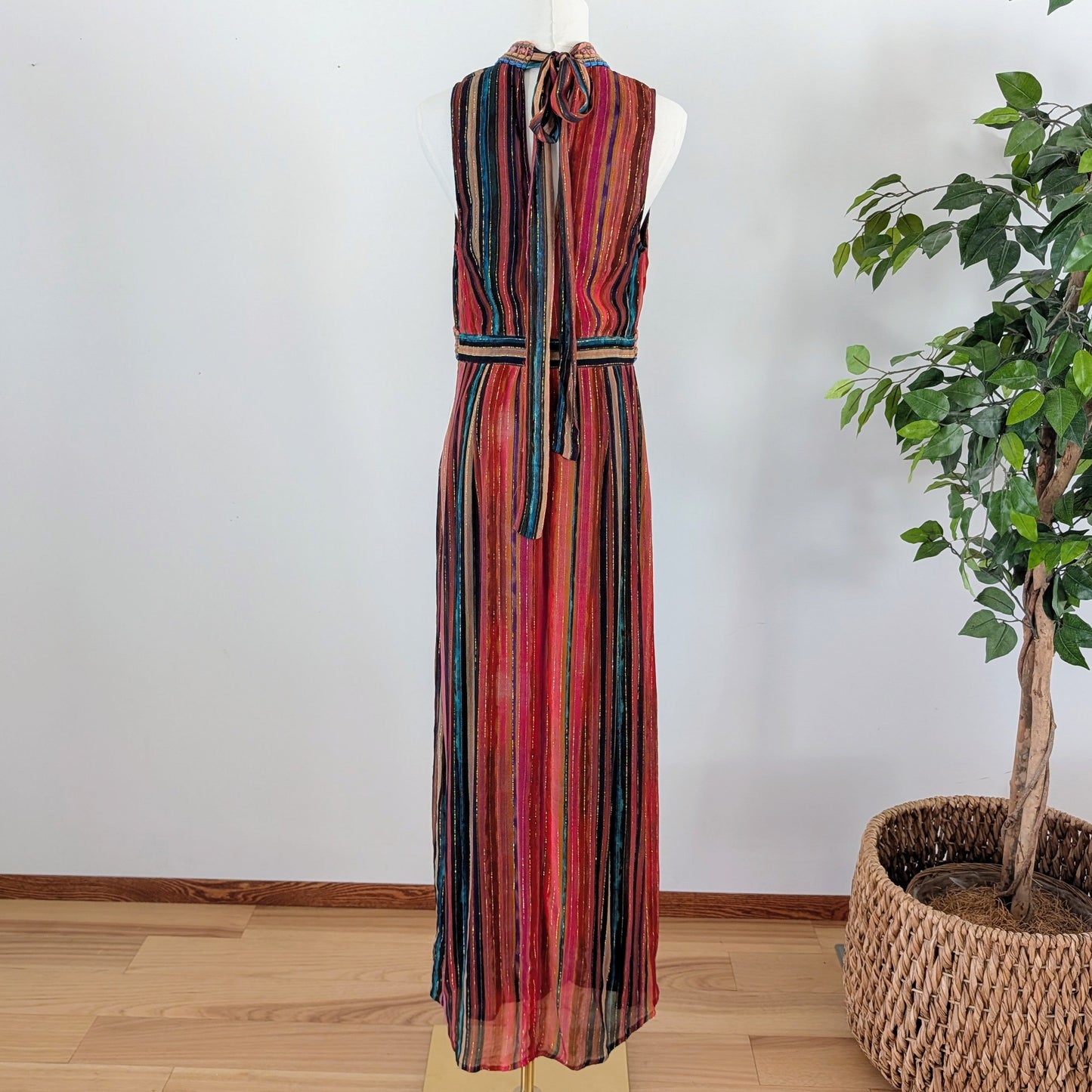 Anthropologie Striped Maxi Dress - M