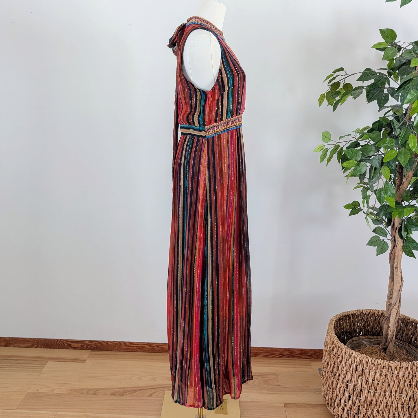 Anthropologie Striped Maxi Dress - M