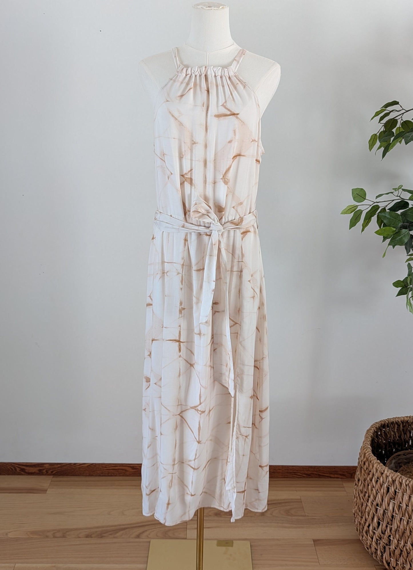 Anthropologie Belted Tie Dye Dress - M