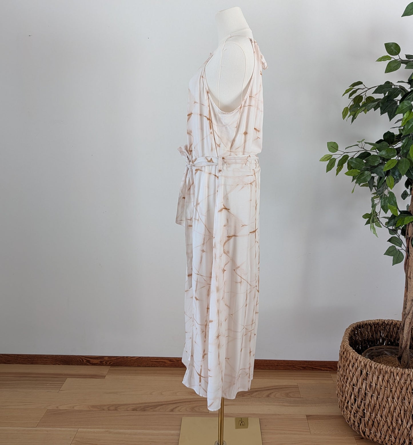 Anthropologie Belted Tie Dye Dress - M