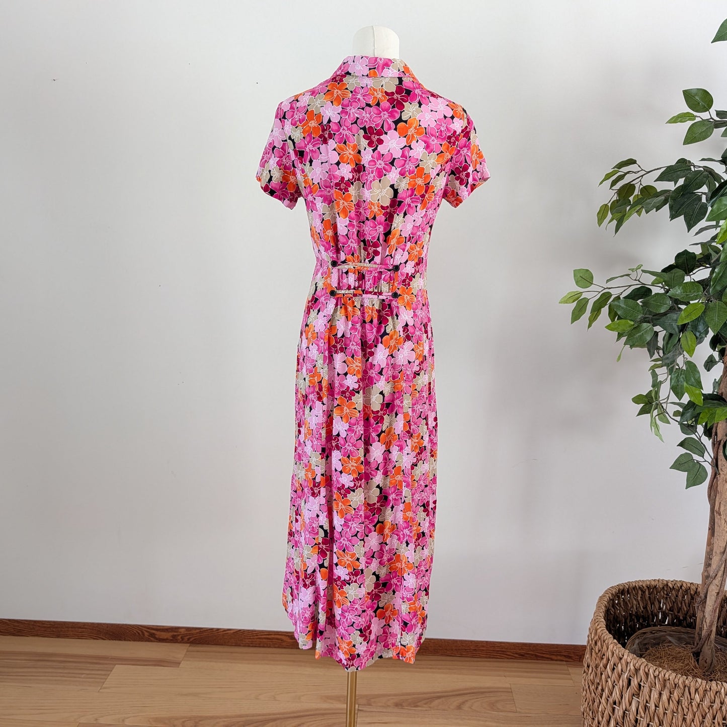 Colorful Tropical Floral Dress - S/4-6