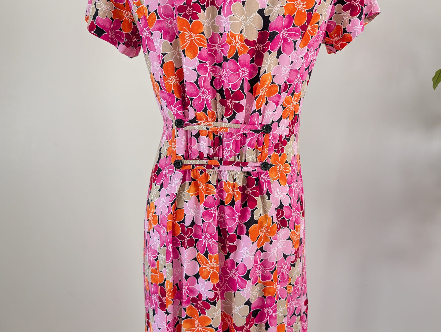 Colorful Tropical Floral Dress - S/4-6