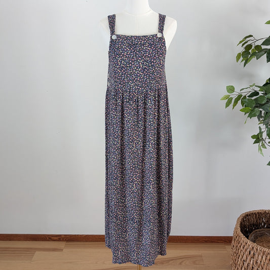Vintage Floral Apron Dress - 6/S
