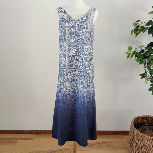 Garnet Hill Silk Ombre Maxi Dress - 6/S