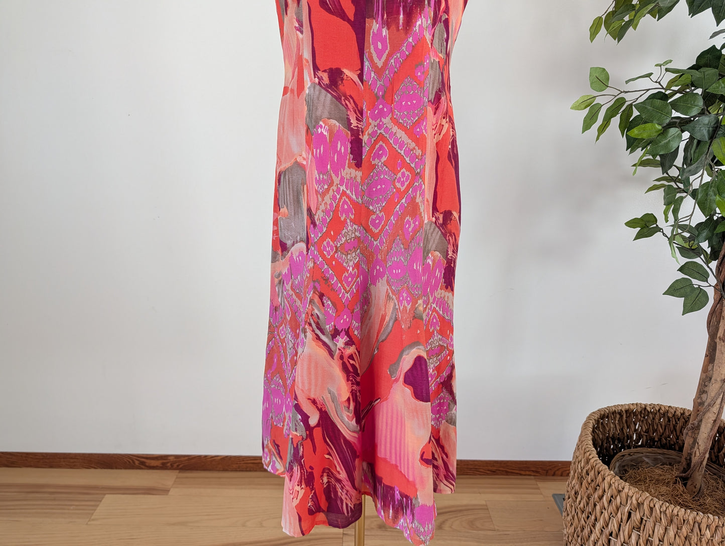 Silk Cotton Colorful Printed Dress - 8/M
