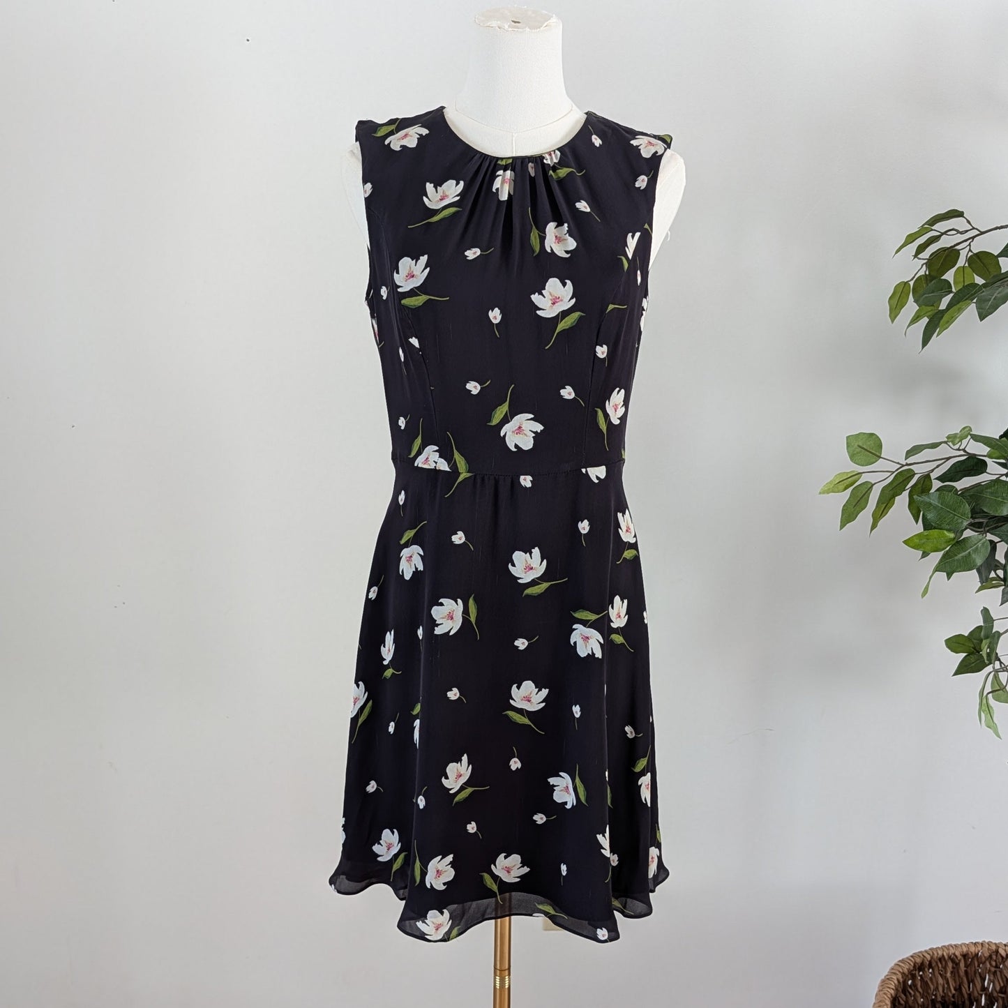 MILLY Silk Floral Mini Dress - 6/S