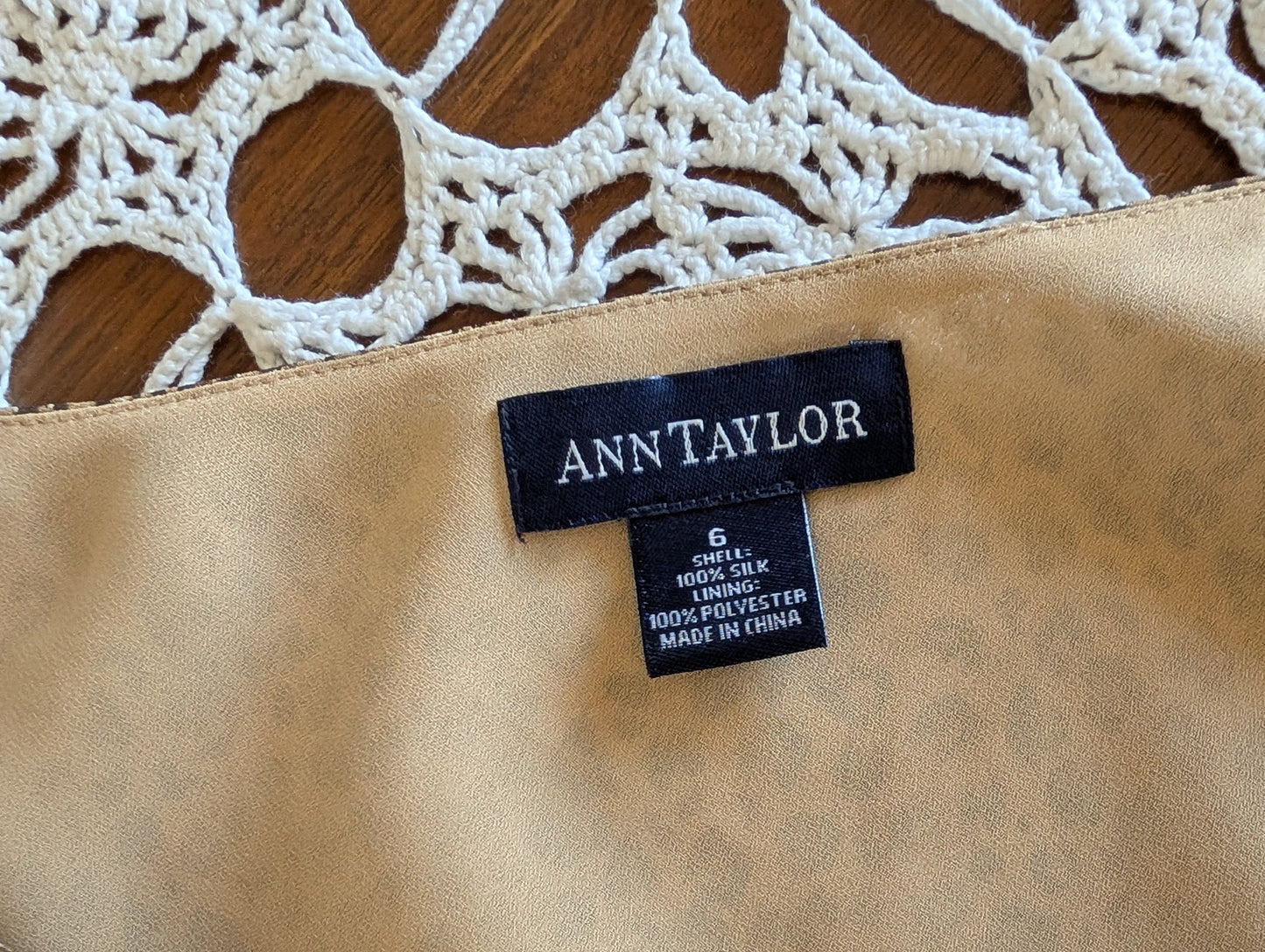 Vintage Ann Taylor Silk Leopard Cowl Neck Dress- 6/S