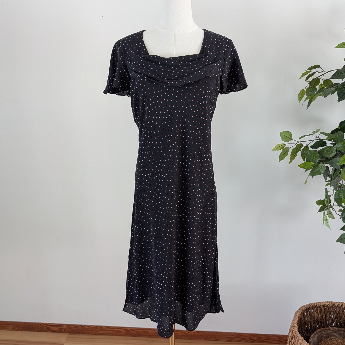 Coldwater Creek Silk Polkadot Dress - 8/M