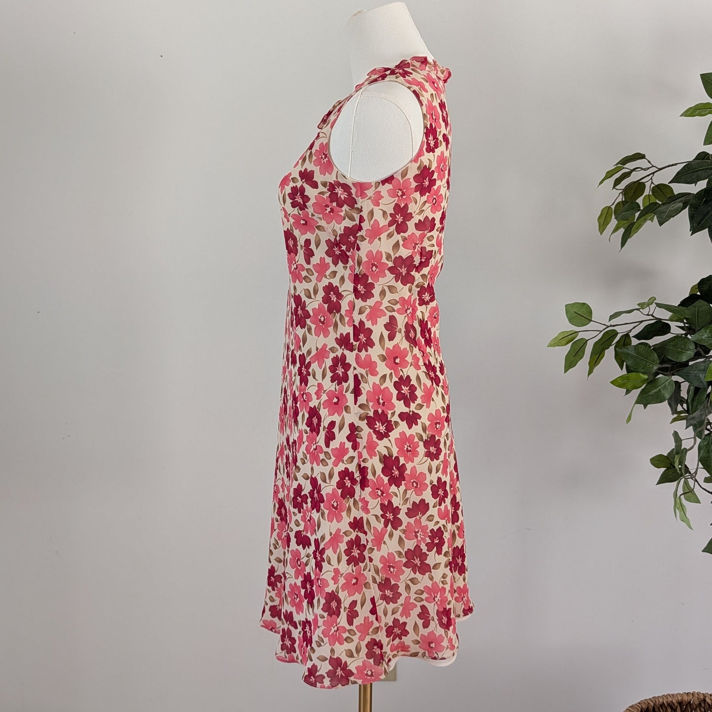 Vintage Ann Taylor Silk Floral Dress - 2P/XS