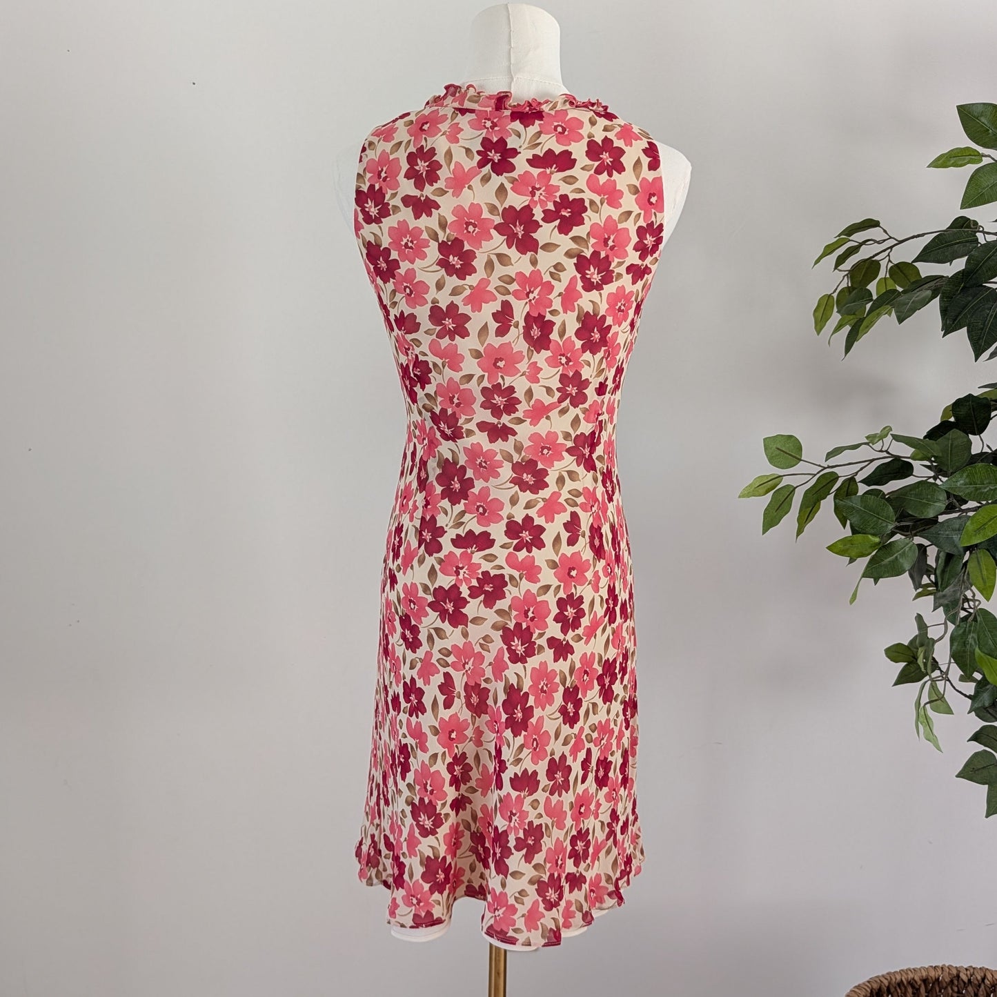 Vintage Ann Taylor Silk Floral Dress - 2P/XS