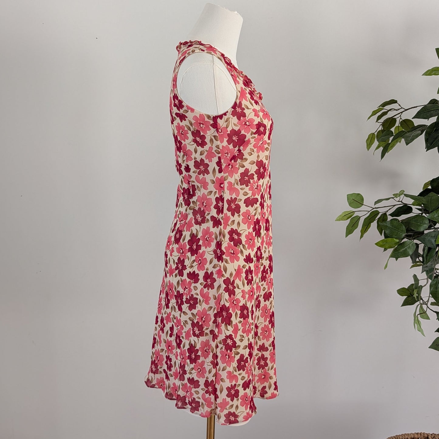 Vintage Ann Taylor Silk Floral Dress - 2P/XS