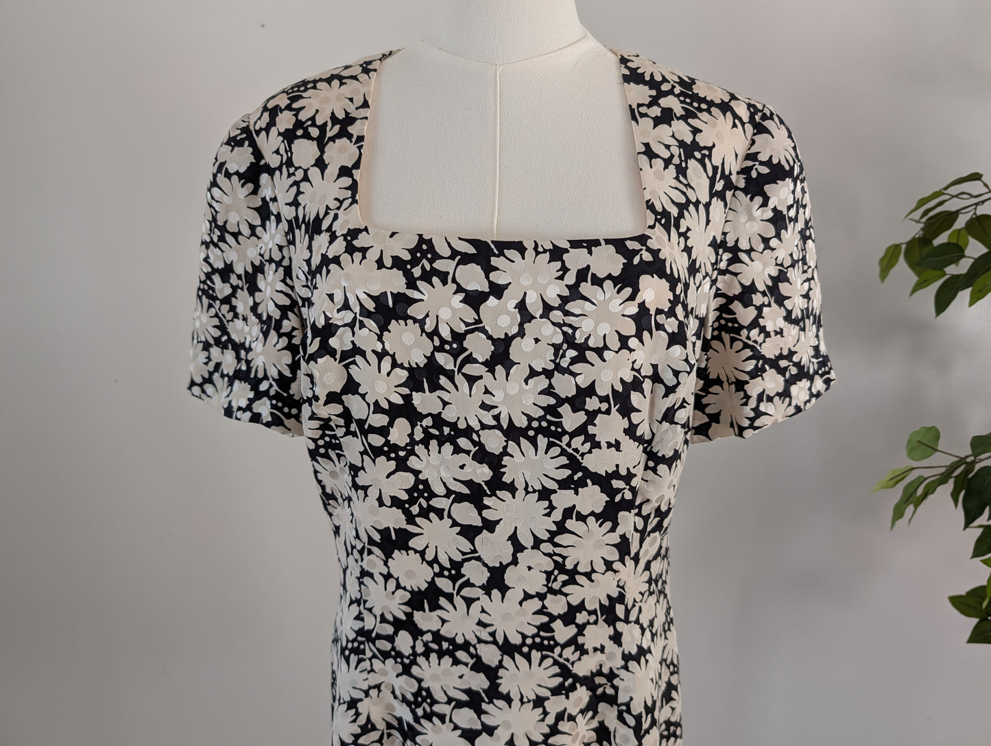 Vintage Silk Floral Dress - 10/M