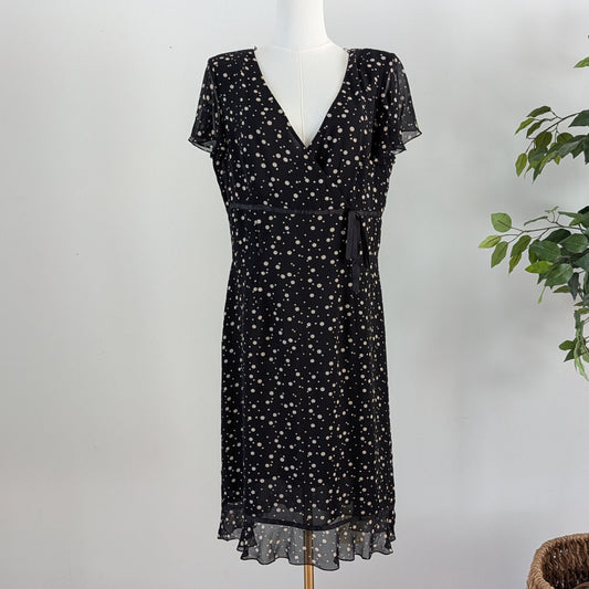 Vintage Silk Polkadot Bow Dress - 10