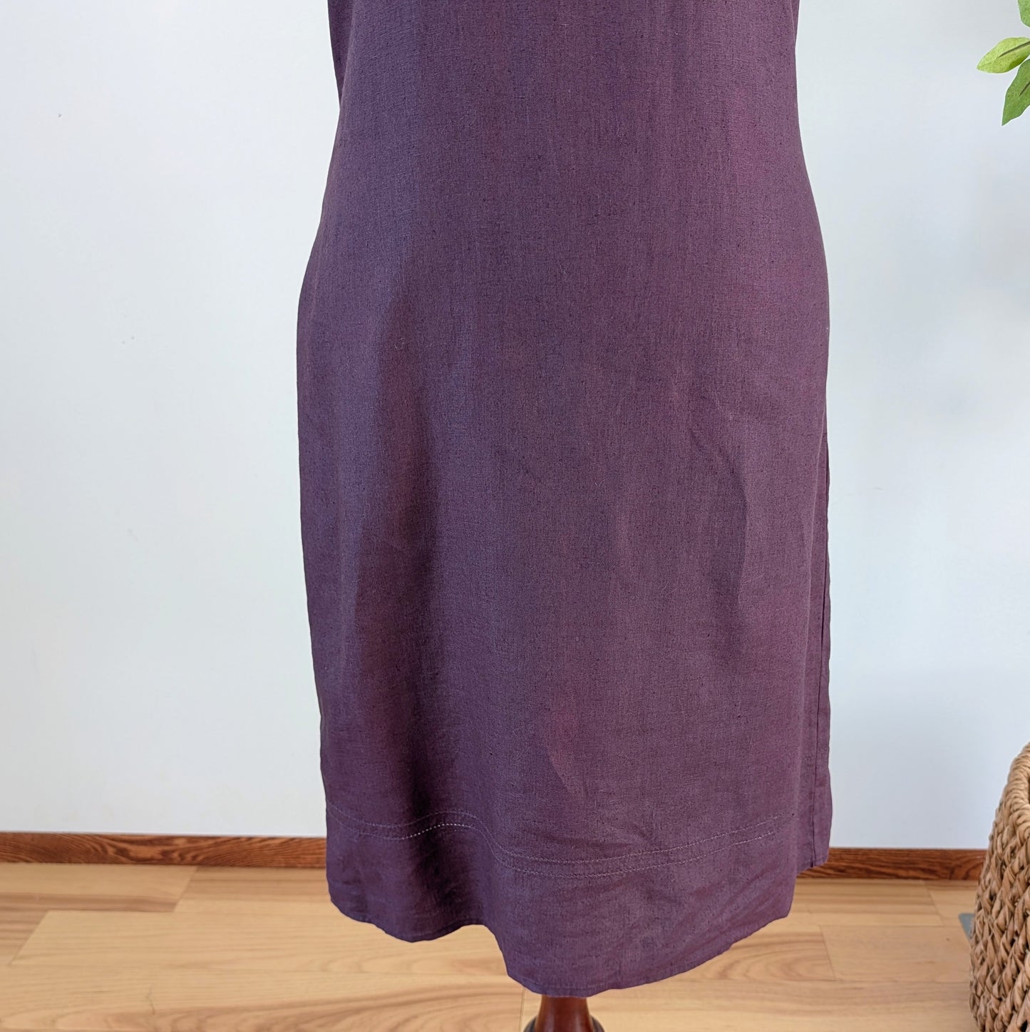 Eddie Bauer Linen Floral Embroidered Dress - 14