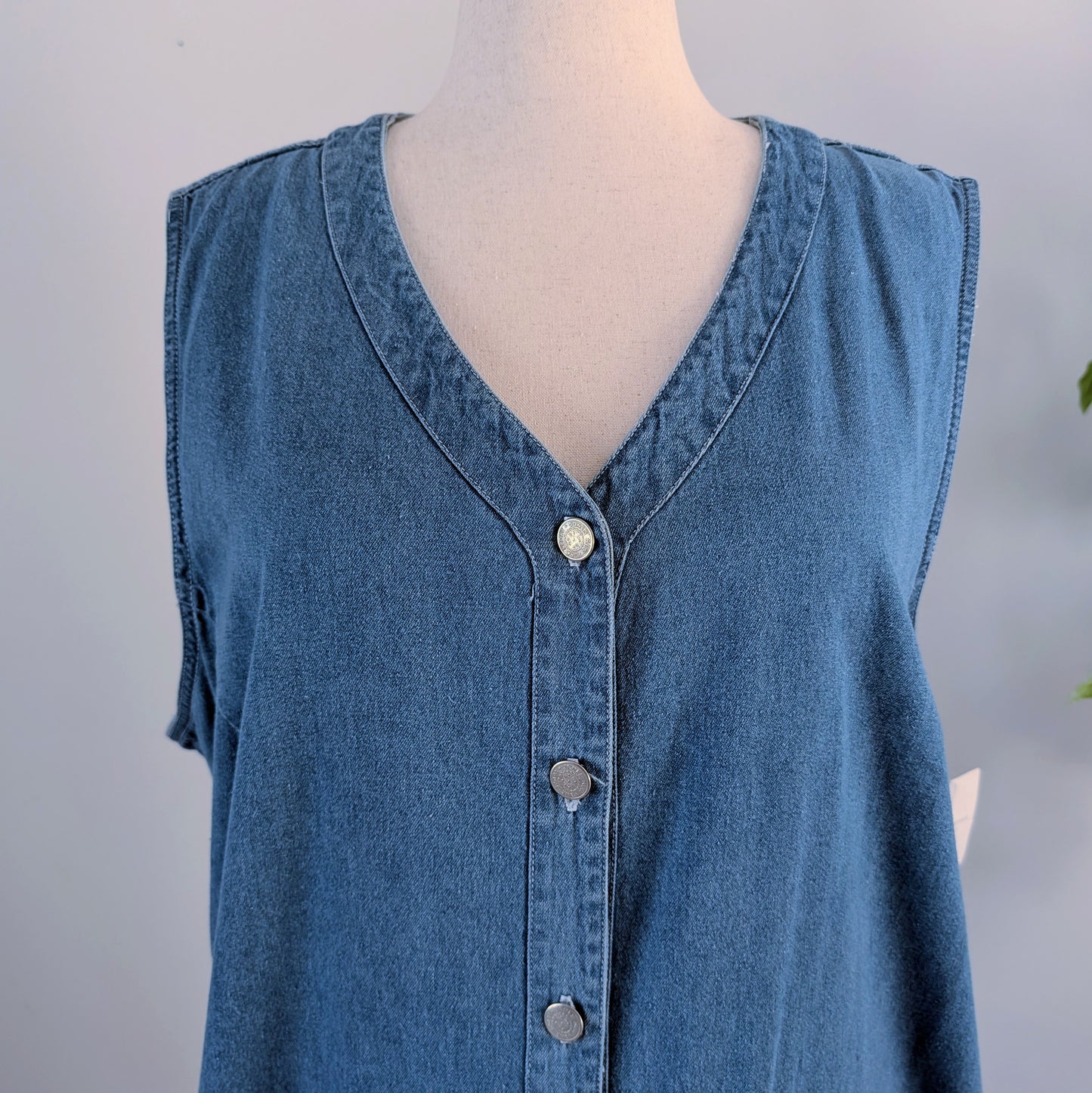 NWT Cotton Chambray Denim Dress - 3X