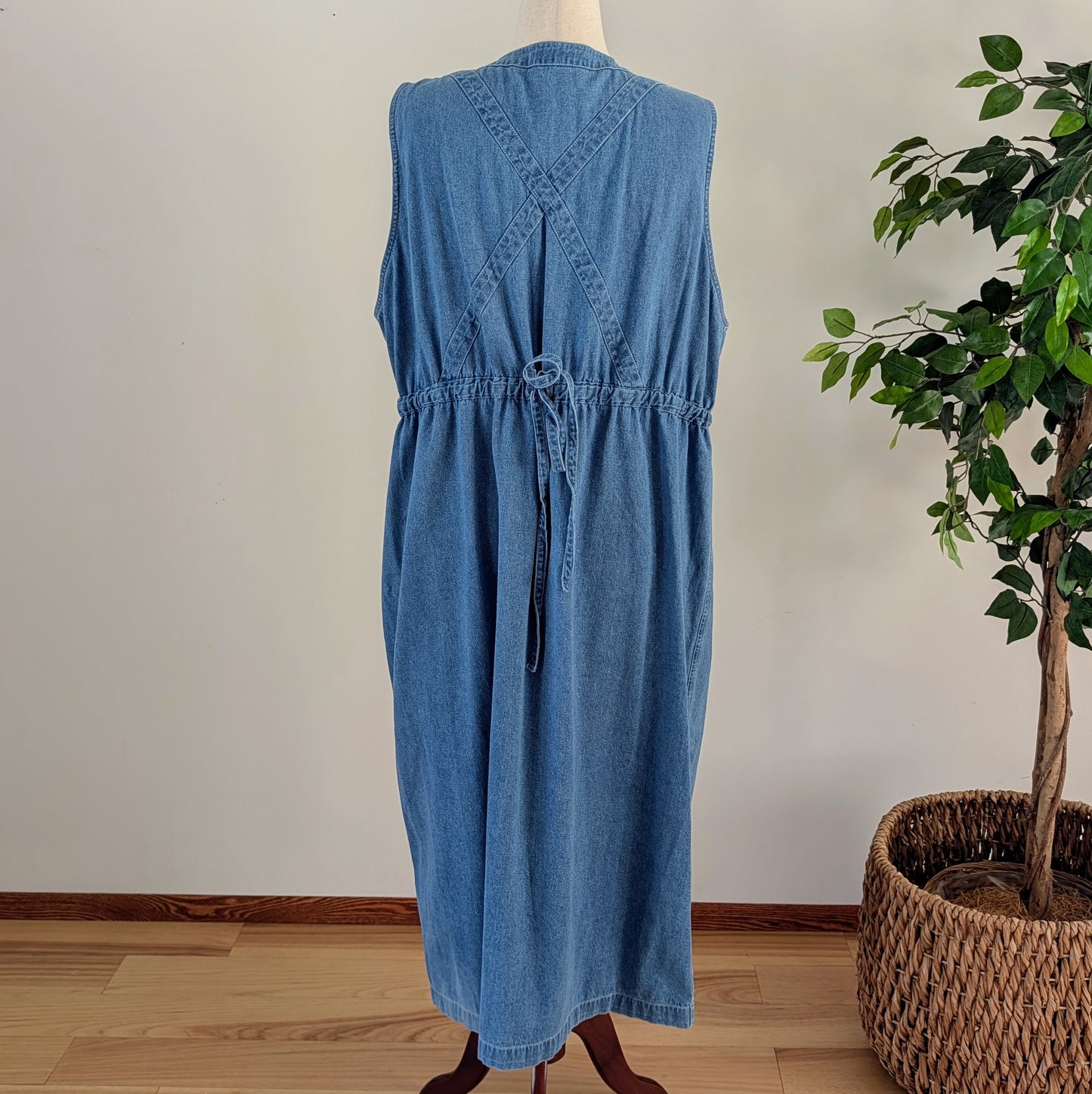 NWT Cotton Chambray Denim Dress - 3X