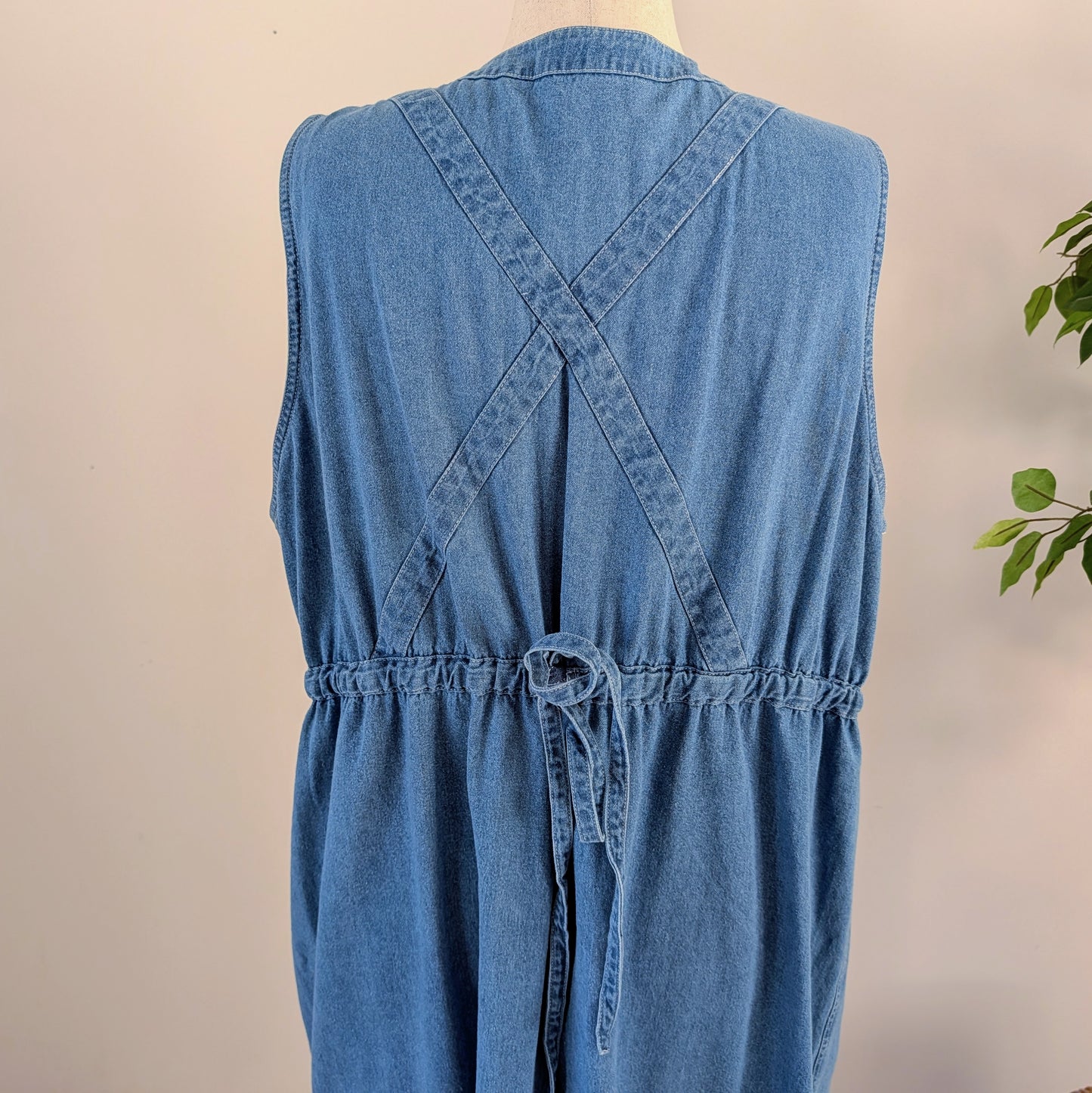 NWT Cotton Chambray Denim Dress - 3X