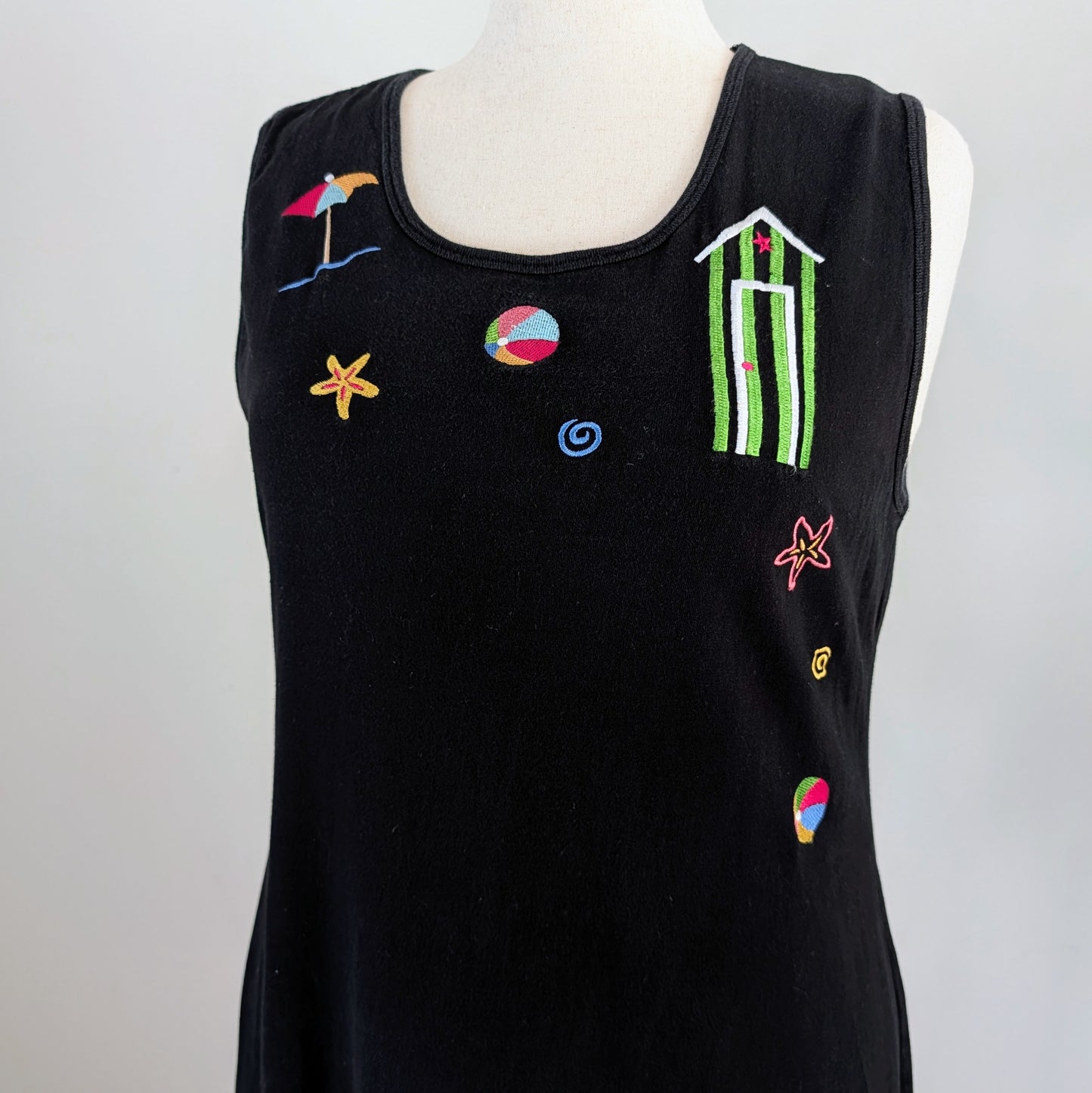 Embroidered Beach Maxi Dress - XL