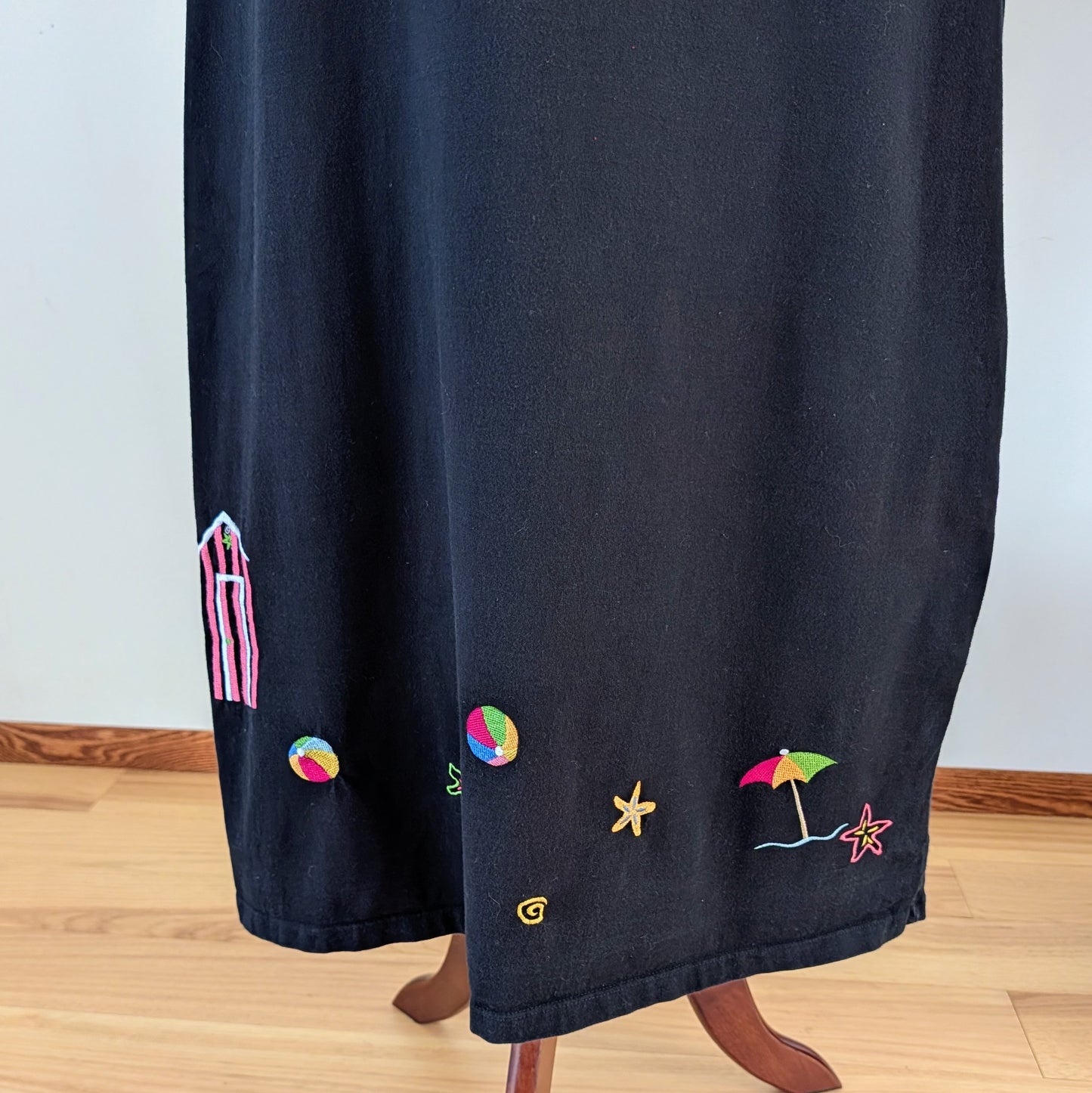 Embroidered Beach Maxi Dress - XL