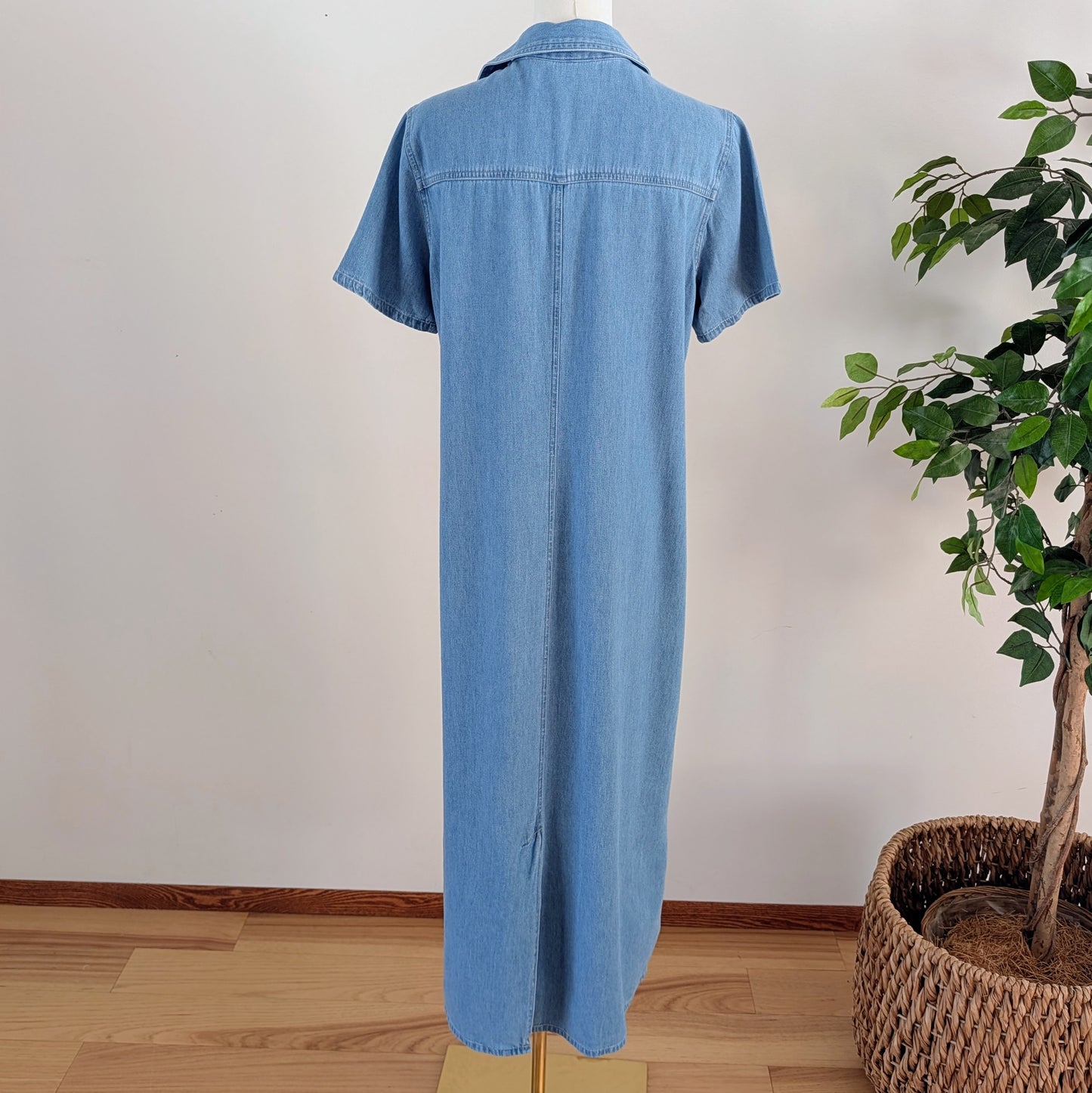 Vintage Cherokee Denim Maxi Shirt Dress - L