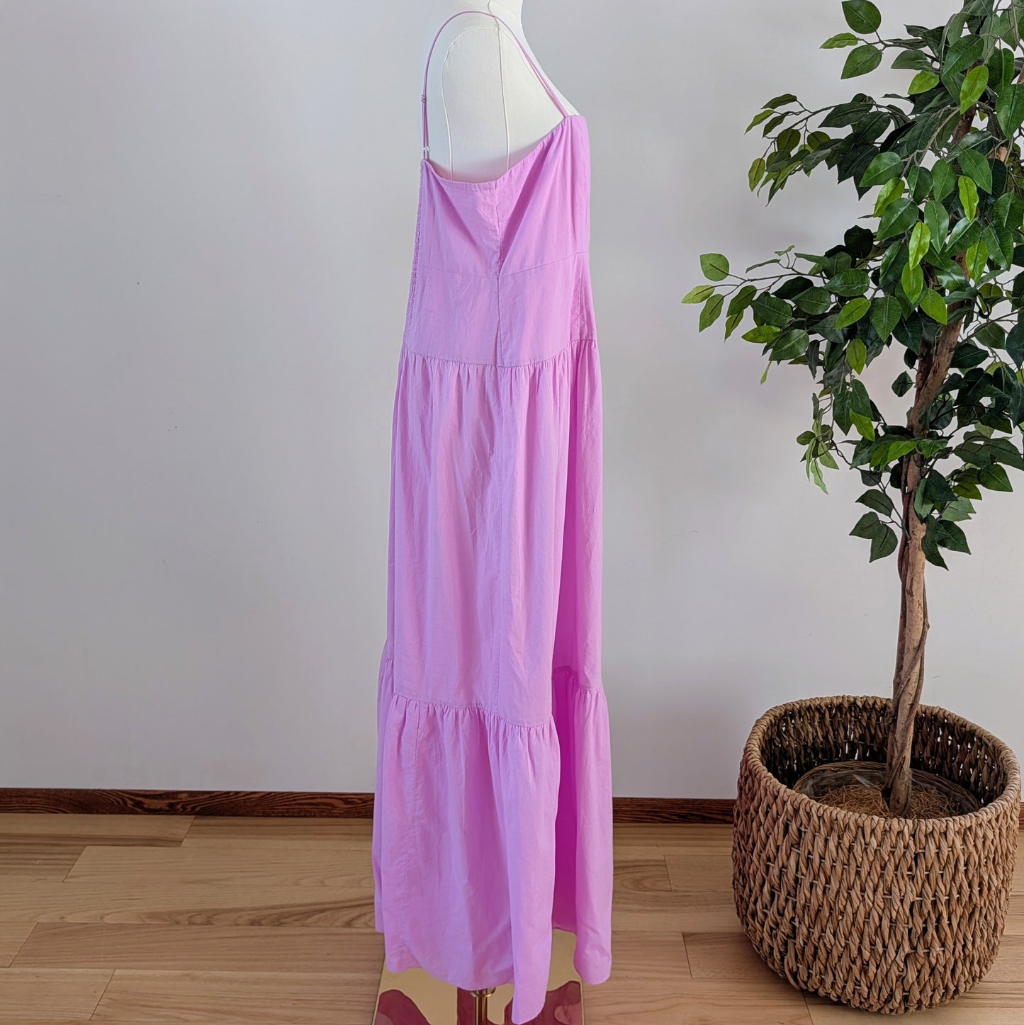 Playa Lucila Cotton Tiered Maxi Dress — L