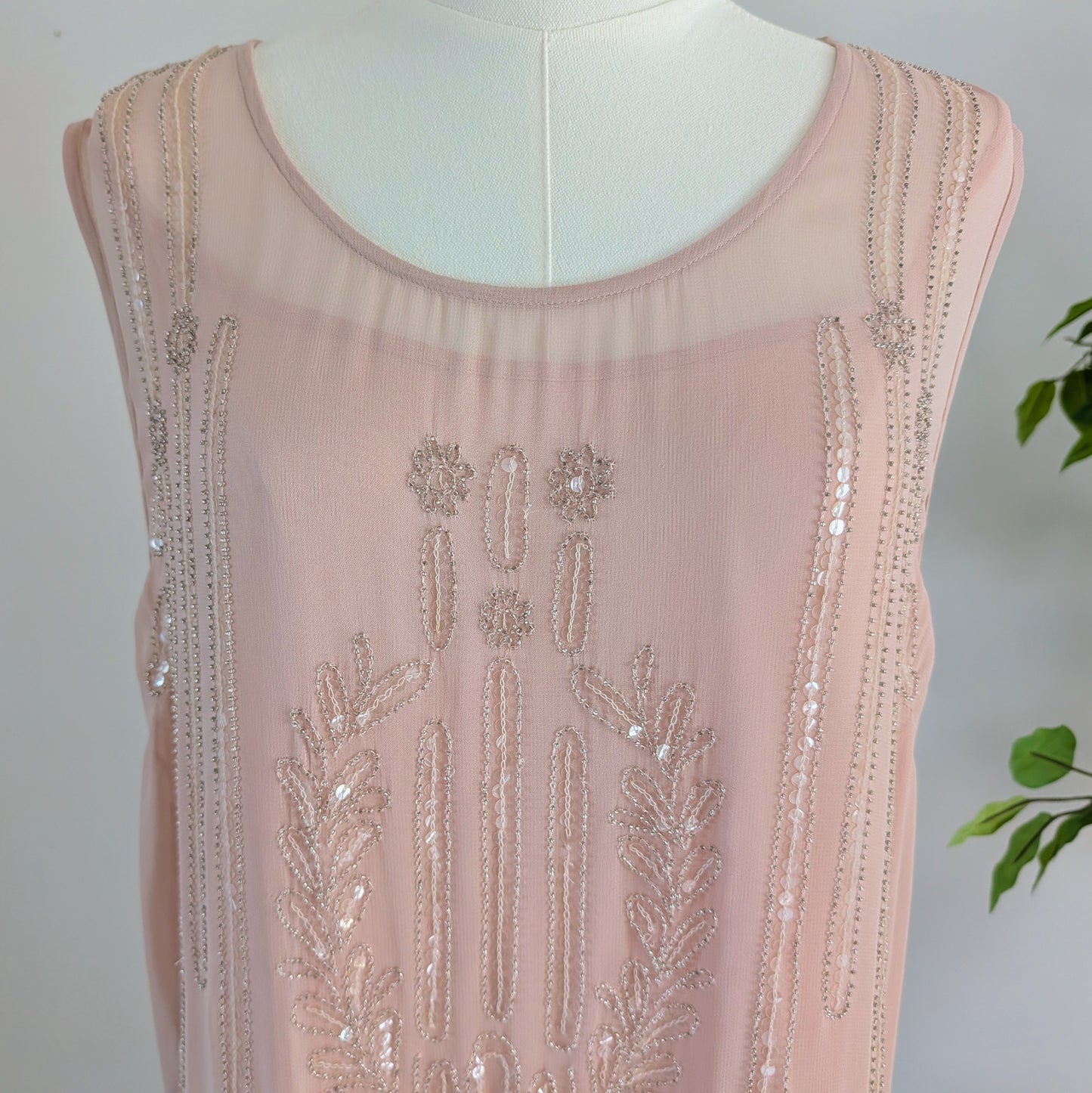 Sundance Beaded Romantic Top Shirt- L