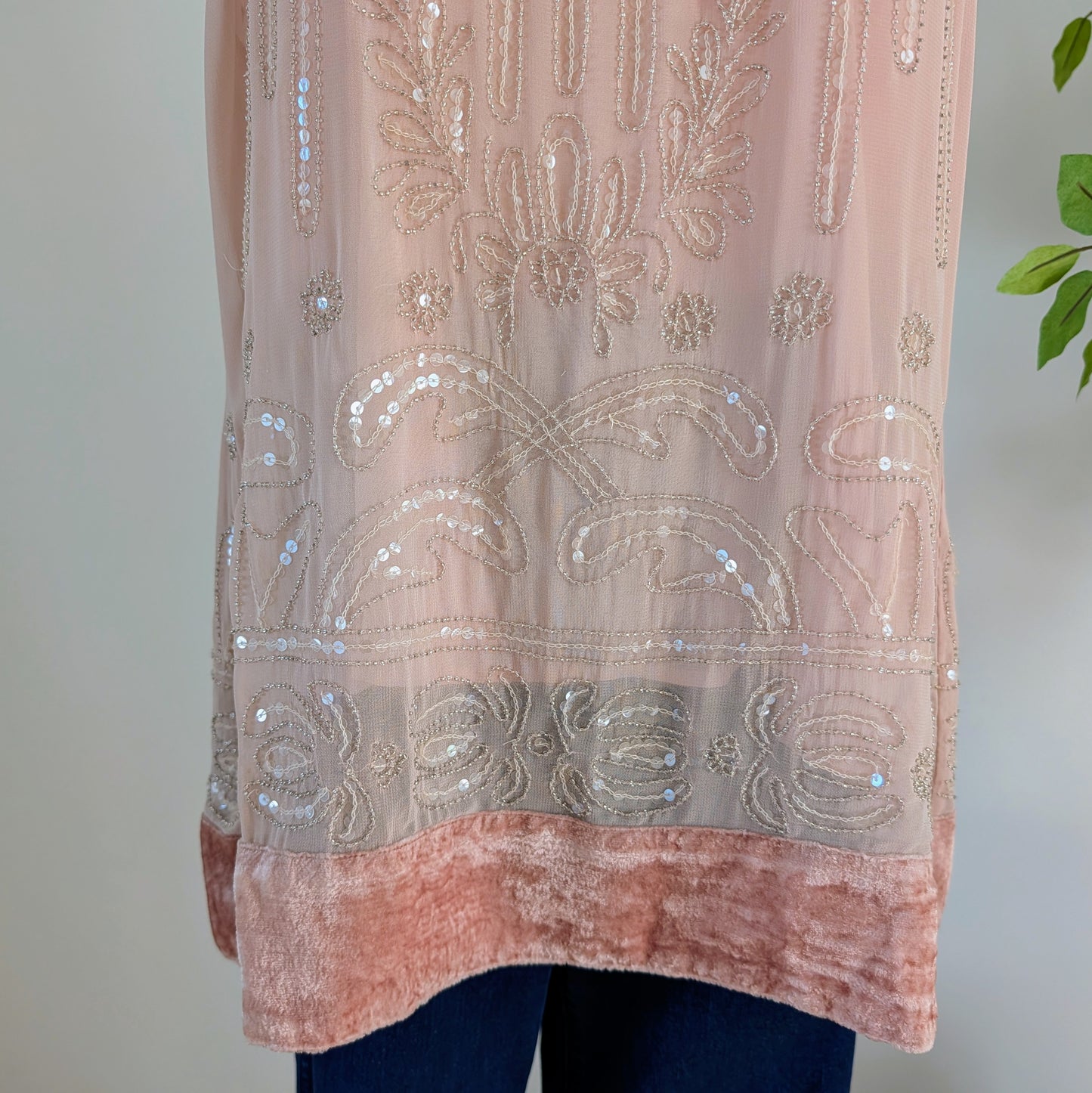 Sundance Beaded Romantic Top Shirt- L