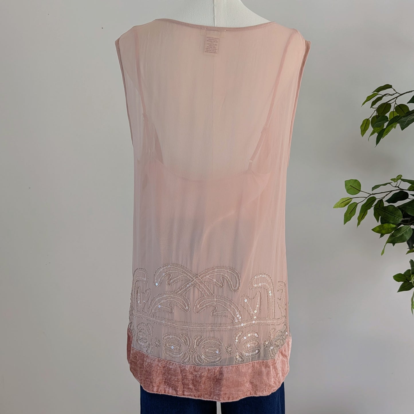 Sundance Beaded Romantic Top Shirt- L