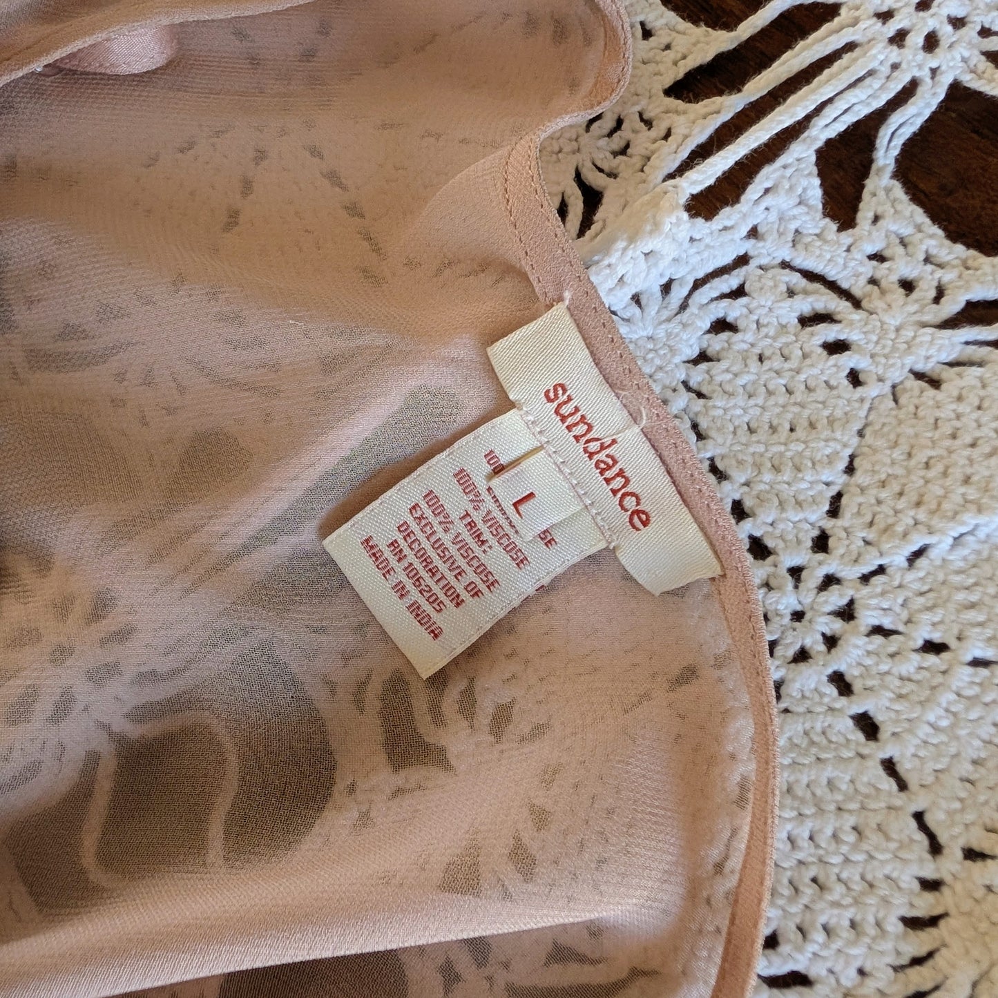 Sundance Beaded Romantic Top Shirt- L