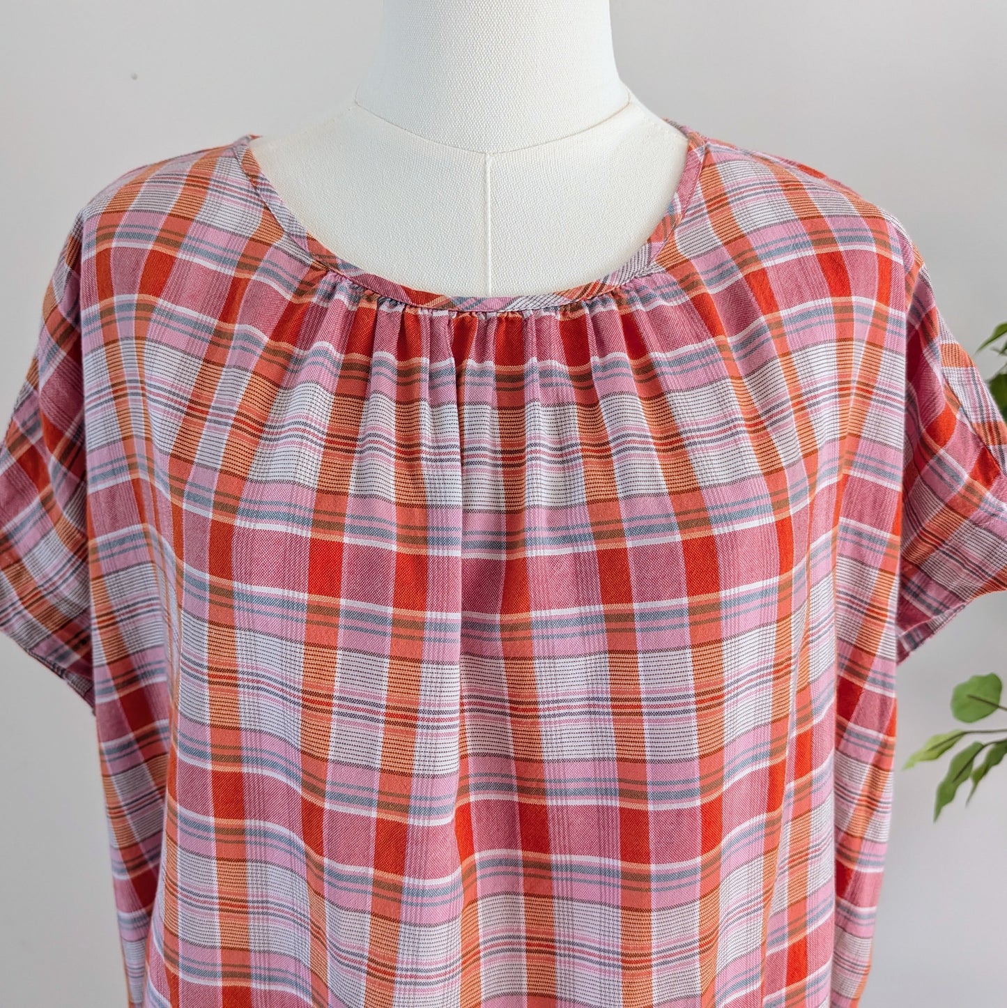Madewell Cotton Plaid Top Shirt - M