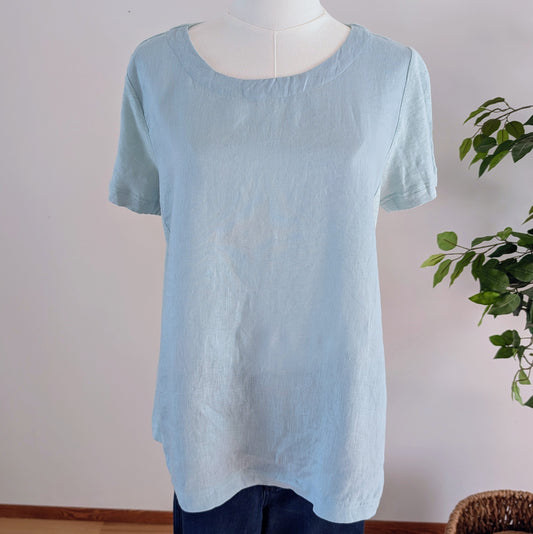 J Jill Love Linen Tee Shirt Top- S