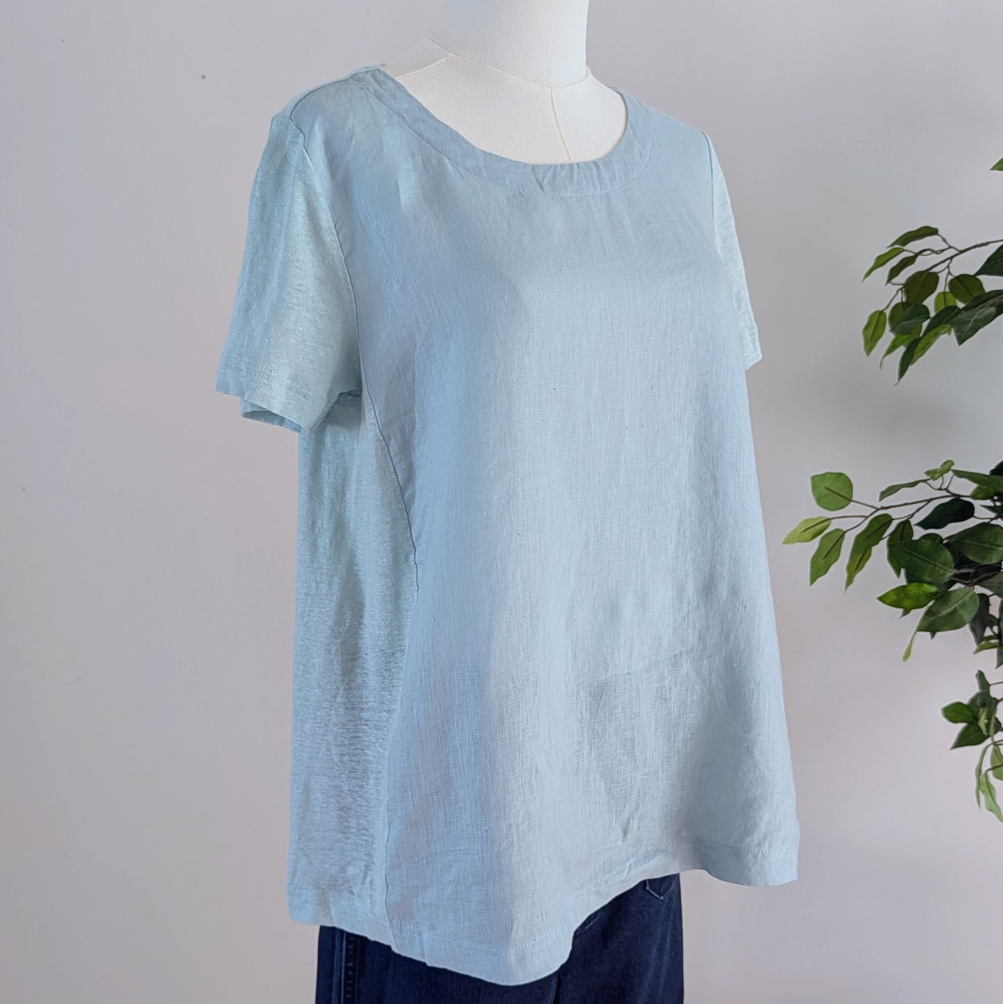 J Jill Love Linen Tee Shirt Top- S
