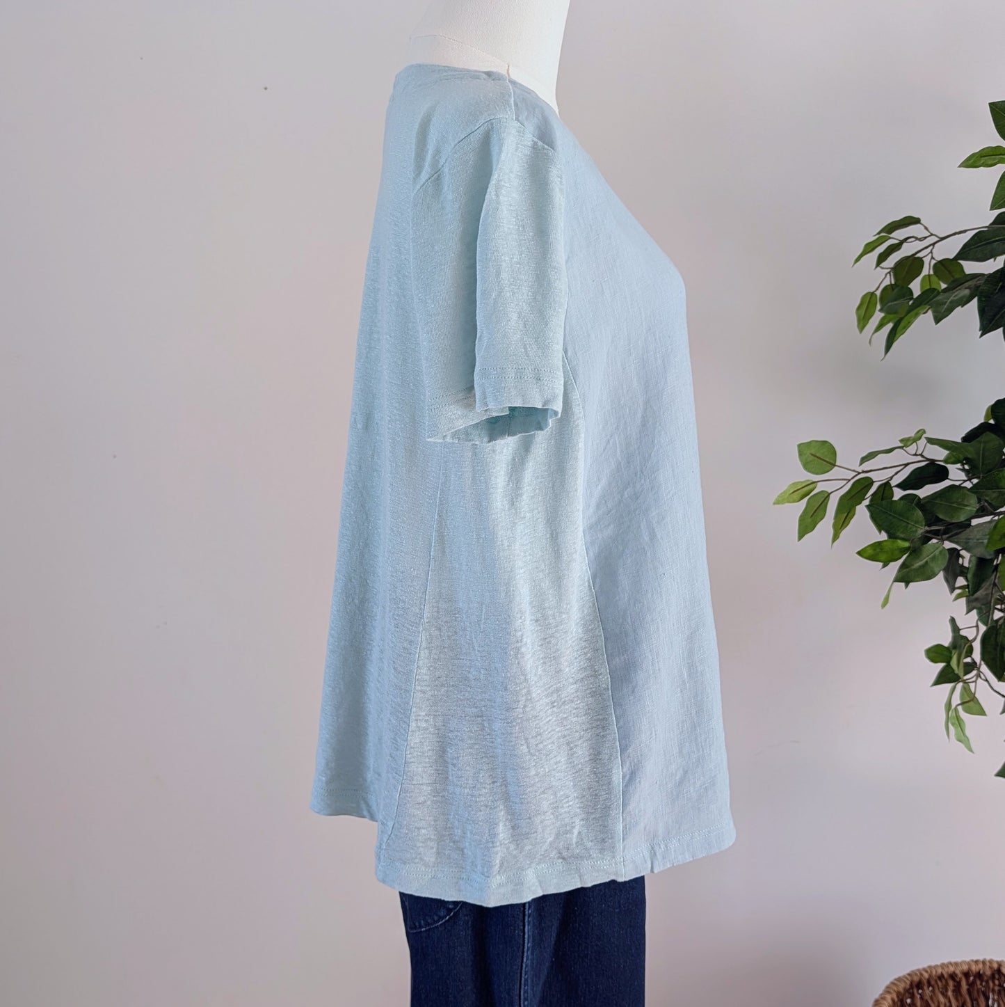 J Jill Love Linen Tee Shirt Top- S