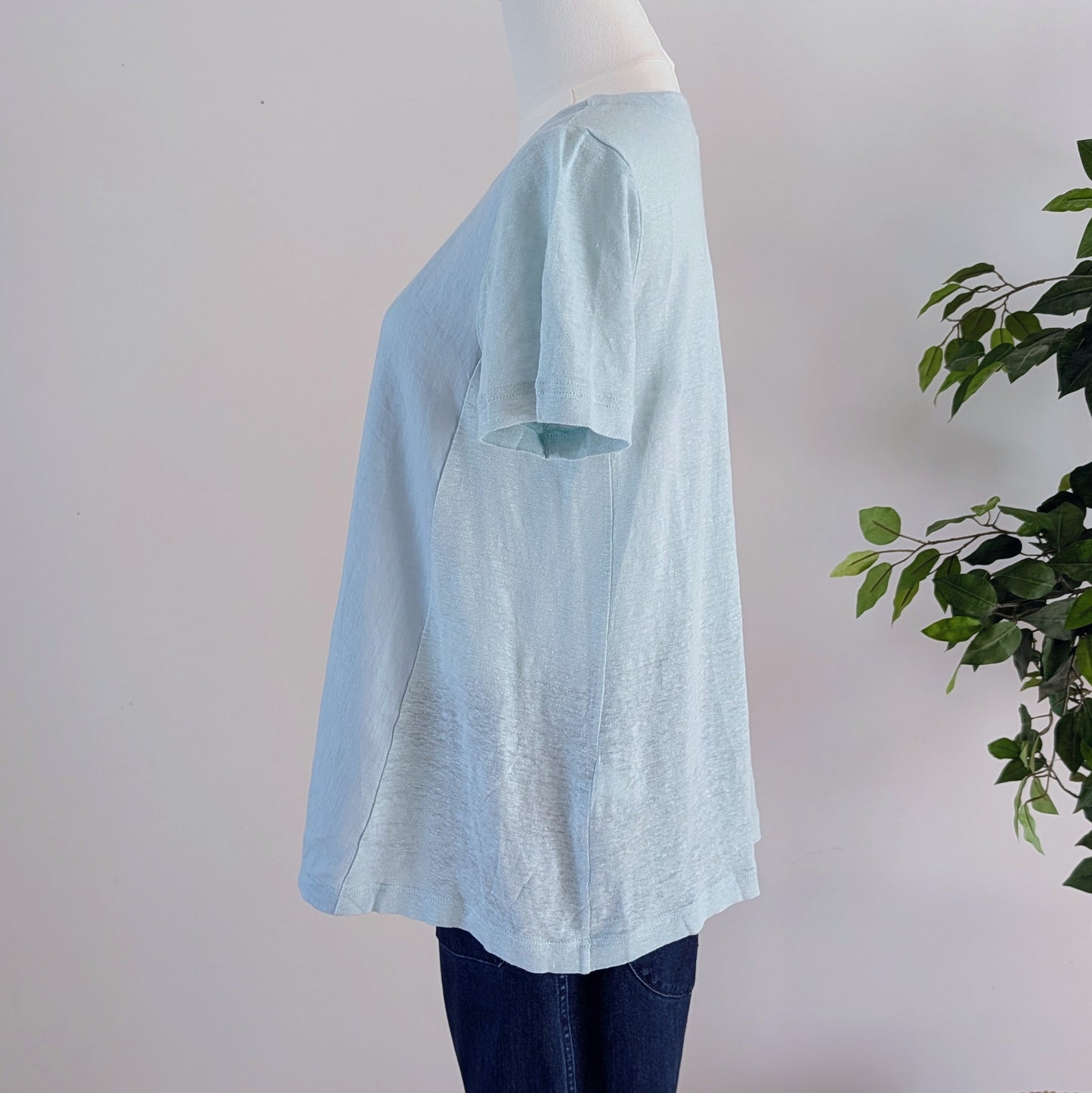 J Jill Love Linen Tee Shirt Top- S