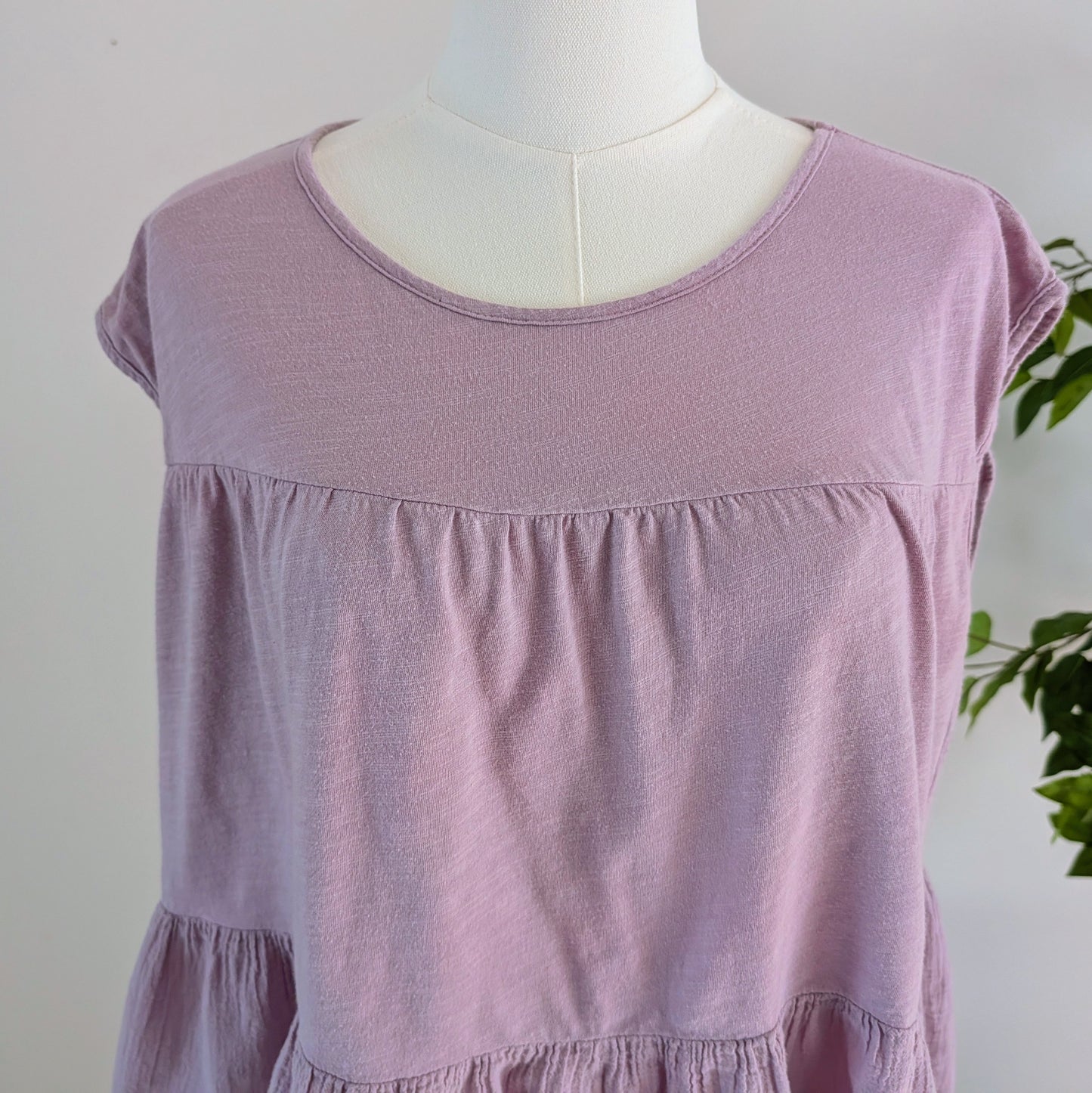 Anthropologie Cotton Tiered Top Shirt - S