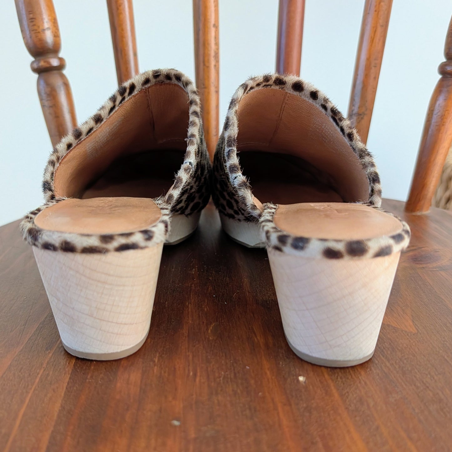 Madewell Calf Hair Leopard Clogs - 8.5