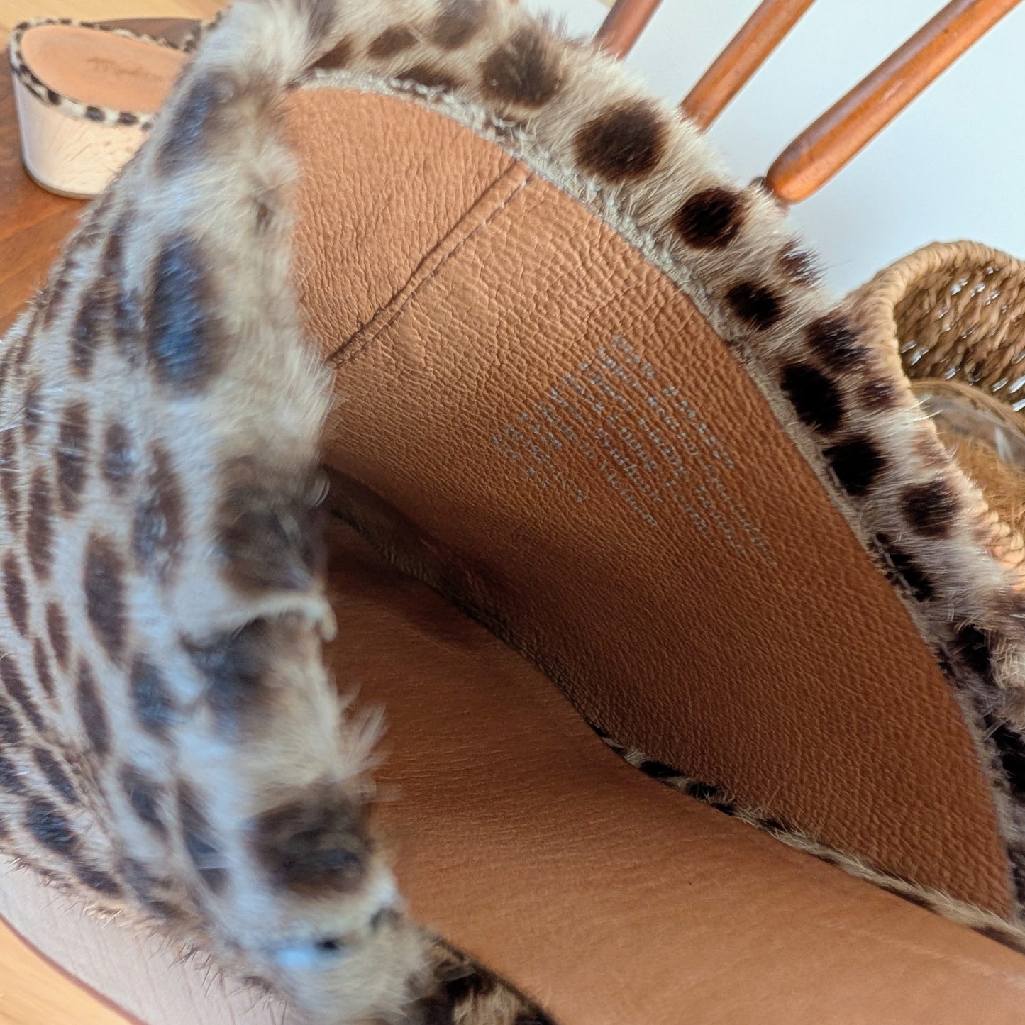 Madewell Calf Hair Leopard Clogs - 8.5